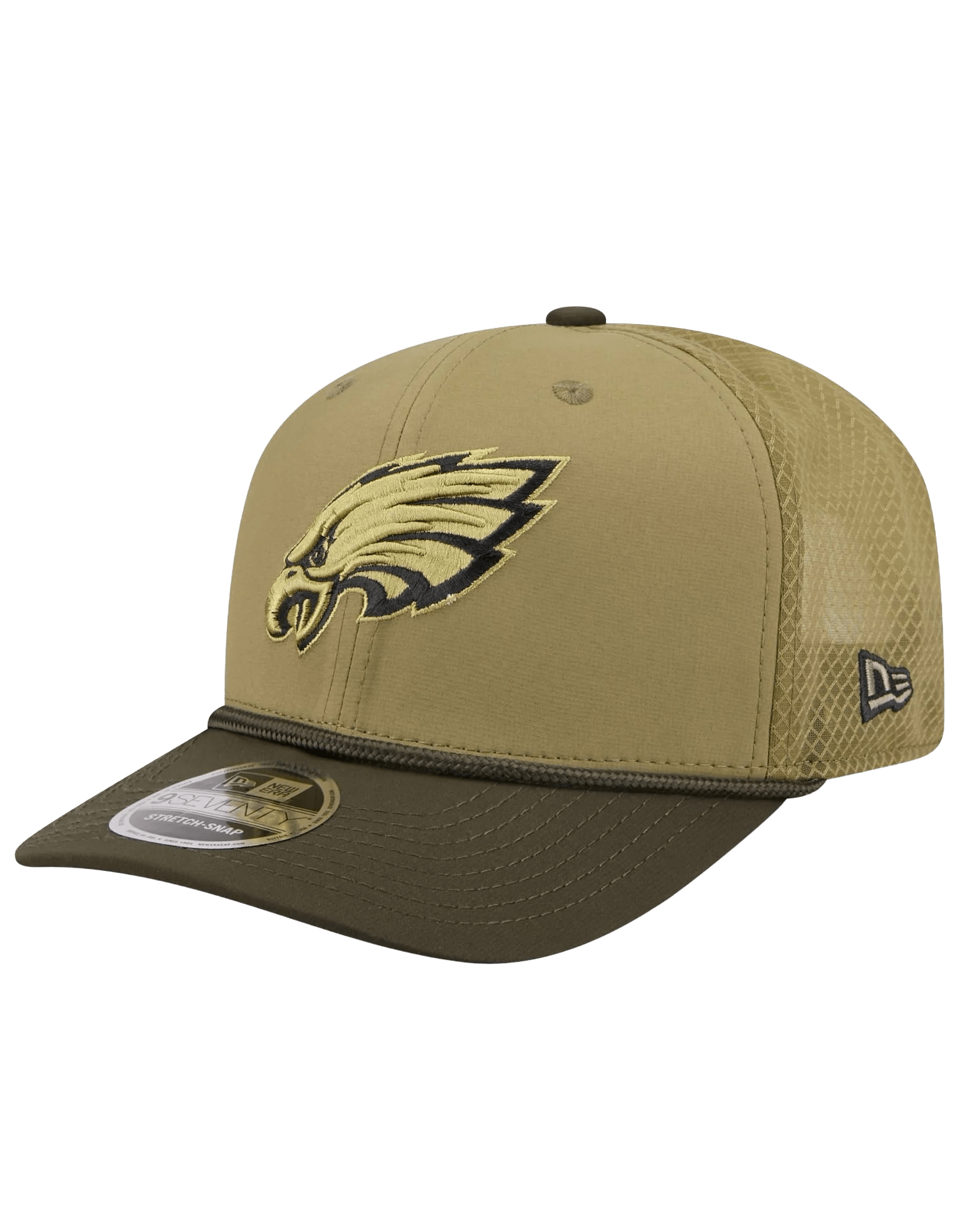 Philadelphia Eagles New Era NFL 25 Salute To Service 9SEVENTY Stretch-Snapback Hat