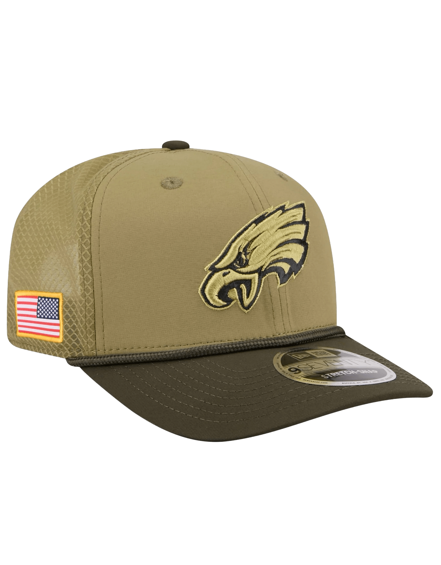 Philadelphia Eagles New Era NFL 25 Salute To Service 9SEVENTY Stretch-Snapback Hat