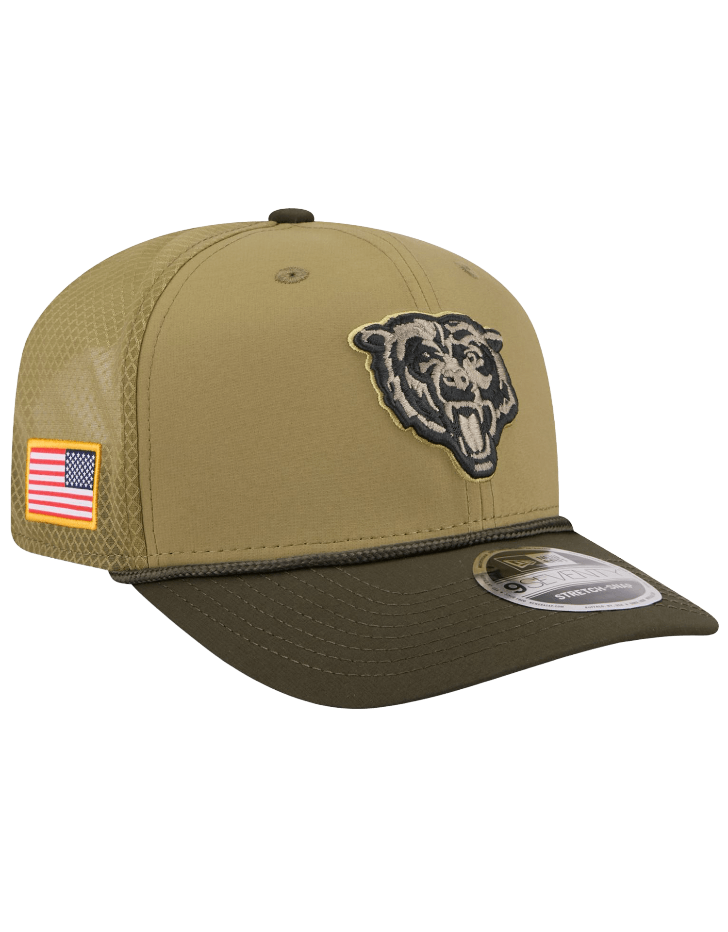 Chicago Bears New Era NFL 25 Salute To Service 9SEVENTY Stretch-Snapback Hat
