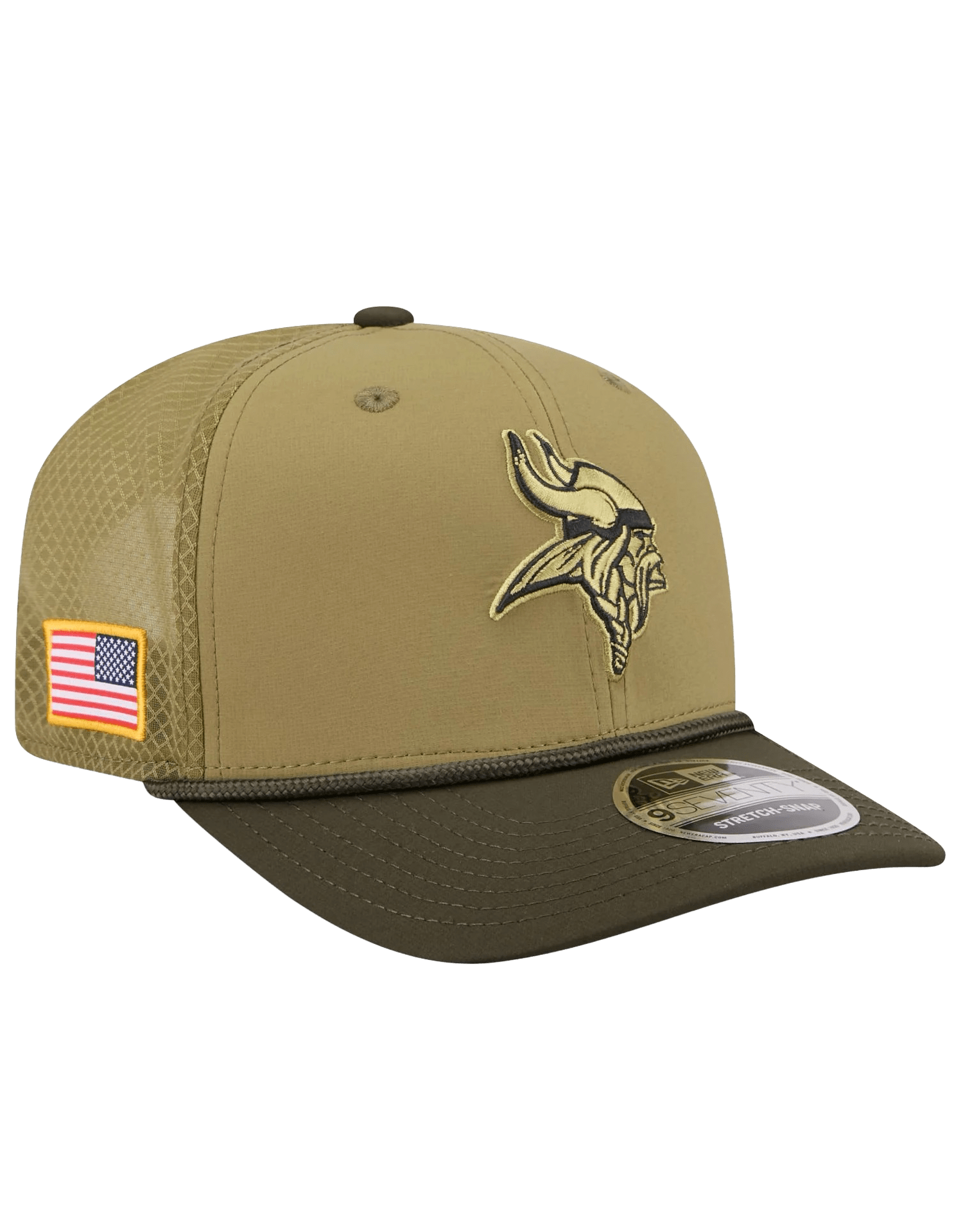 Minnesota Vikings New Era NFL 25 Salute To Service 9SEVENTY Stretch-Snapback Hat