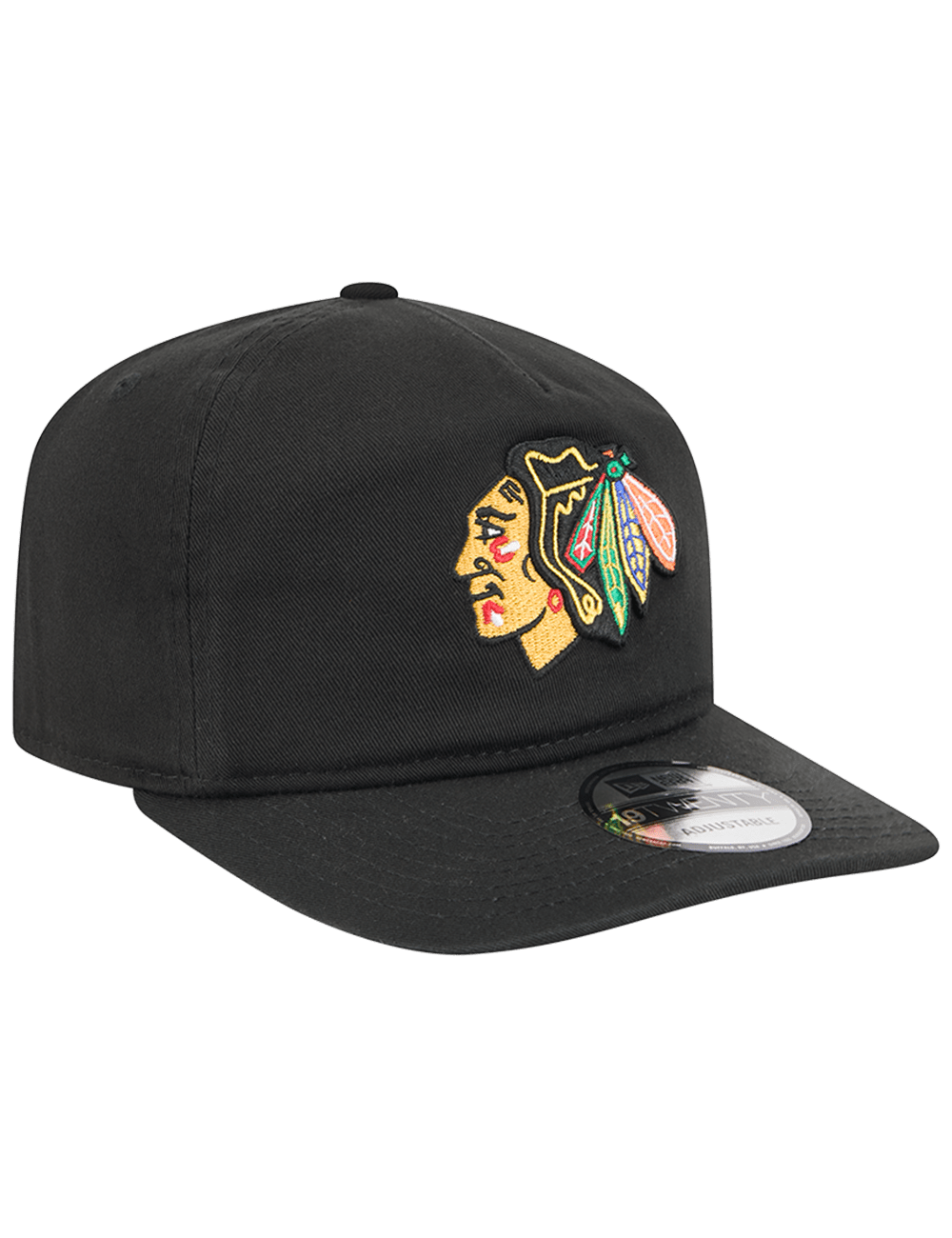 Chicago Blackhawks New Era NHL Team 19TWENTY Pre-Curved Snapback Hat - Black