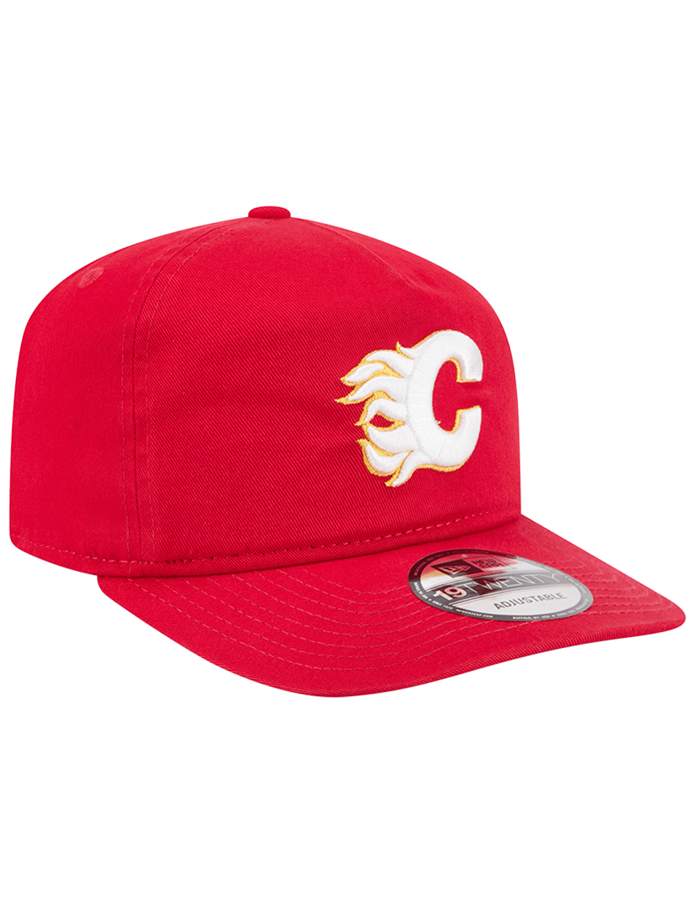 Calgary Flames New Era NHL Team 19TWENTY Pre-Curved Snapback Hat - Red