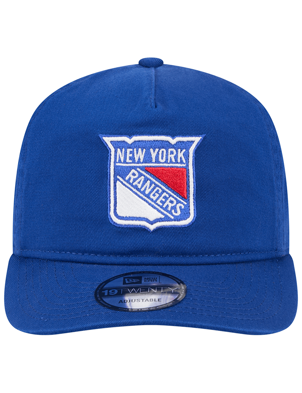 New York Rangers New Era NHL Team 19TWENTY Pre-Curved Snapback Hat - Blue