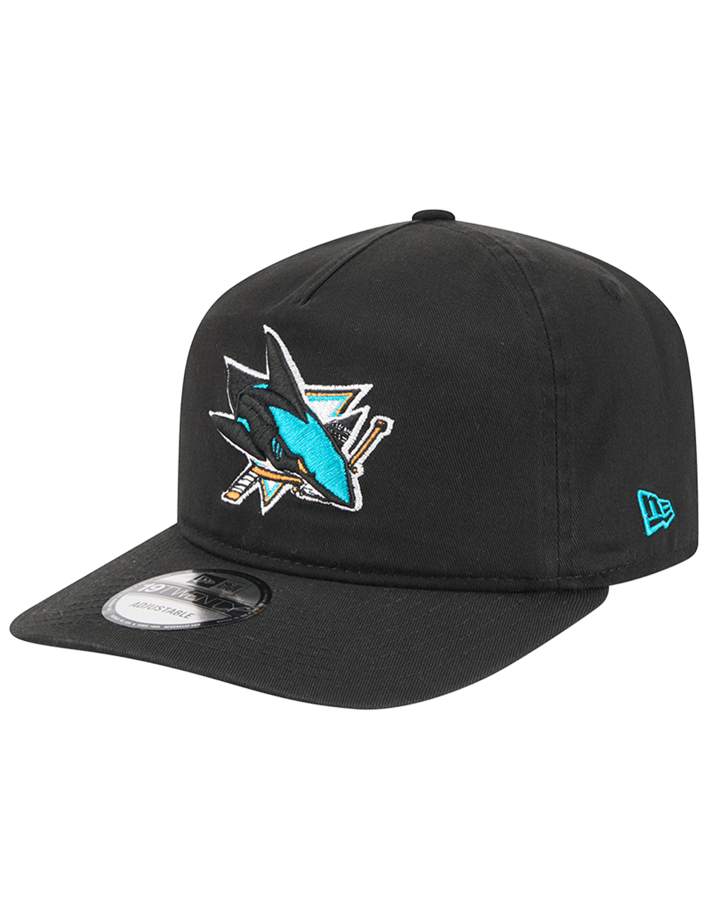 San Jose Sharks New Era NHL Team 19TWENTY Pre-Curved Snapback Hat - Black