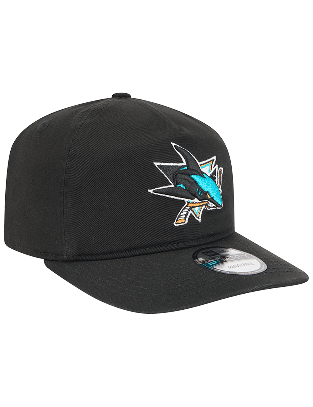 San Jose Sharks New Era NHL Team 19TWENTY Pre-Curved Snapback Hat - Black