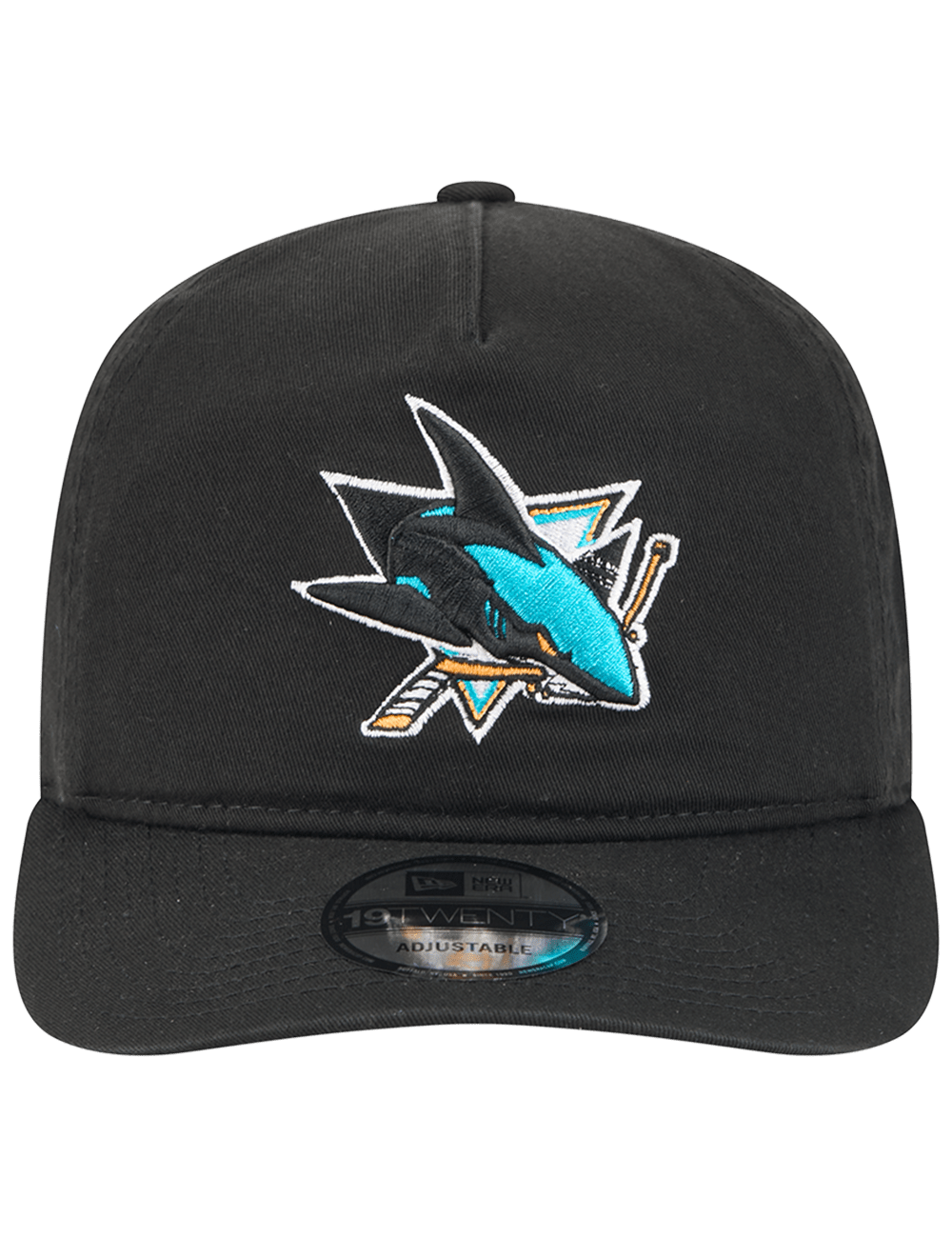 San Jose Sharks New Era NHL Team 19TWENTY Pre-Curved Snapback Hat - Black
