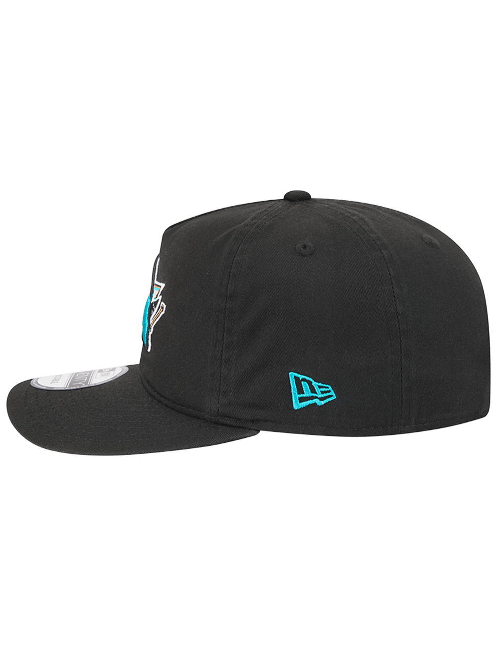 San Jose Sharks New Era NHL Team 19TWENTY Pre-Curved Snapback Hat - Black