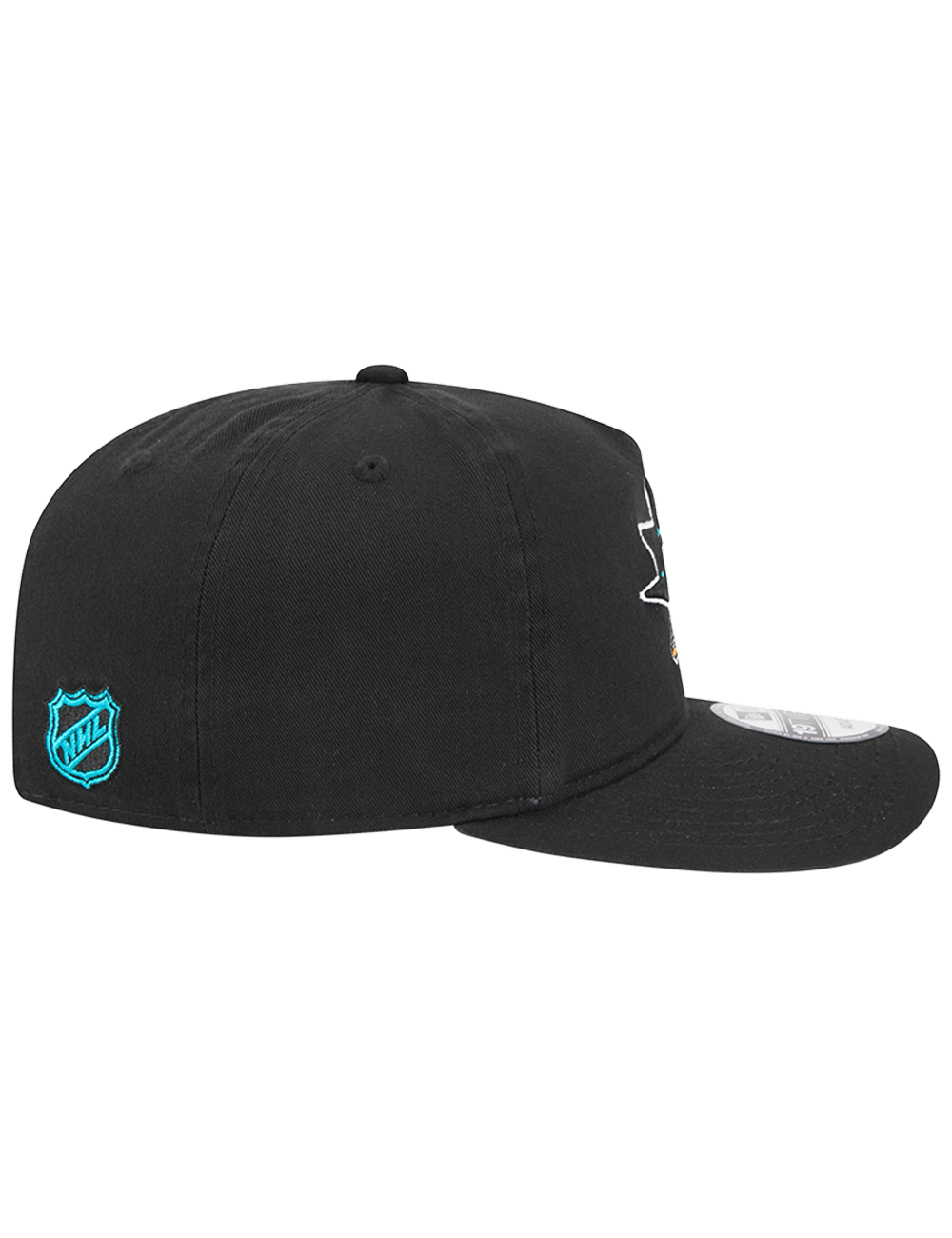 San Jose Sharks New Era NHL Team 19TWENTY Pre-Curved Snapback Hat - Black