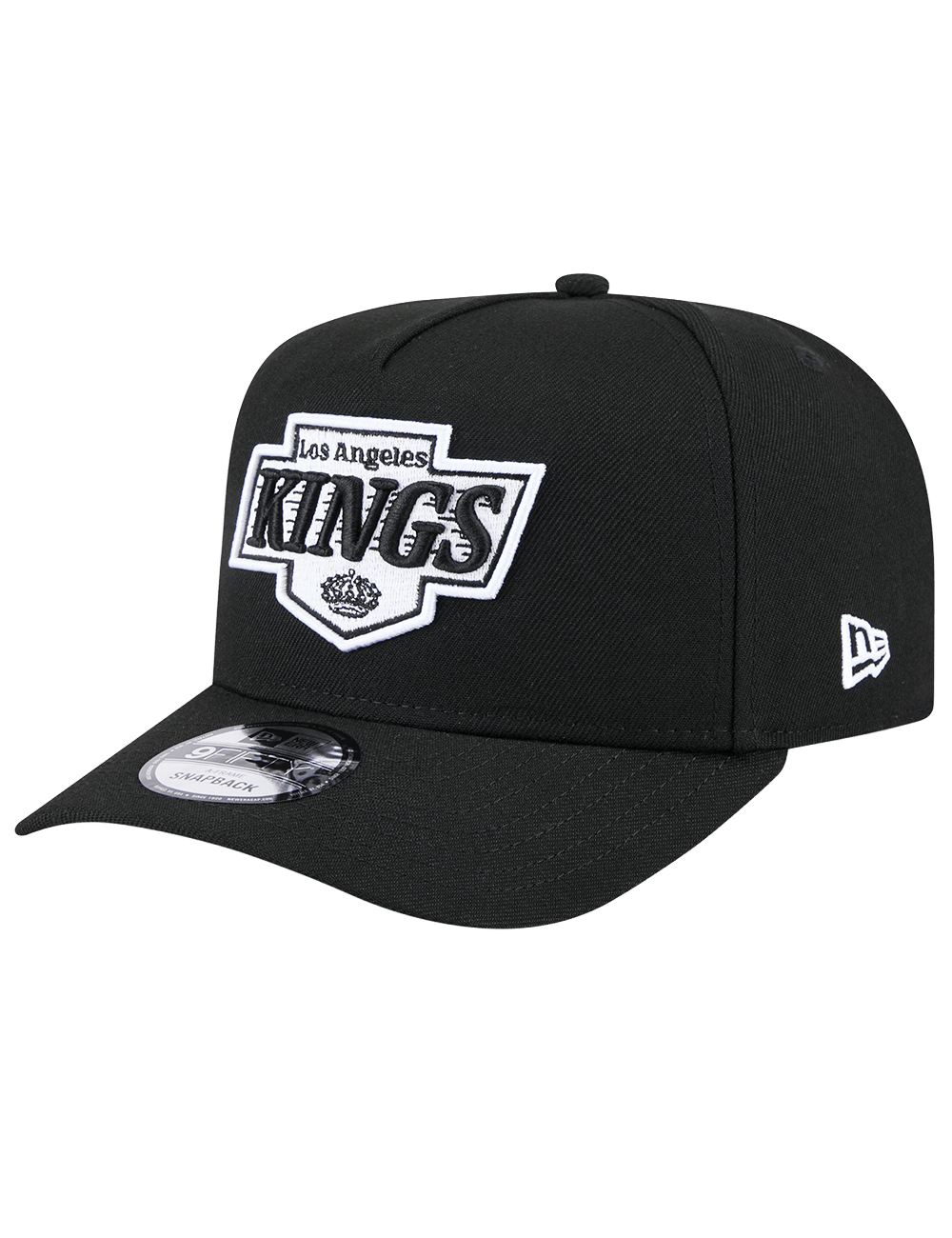 Los Angeles Kings New Era NHL Black White 9FIFTY Pre-Curved A-Frame Snapback Hat