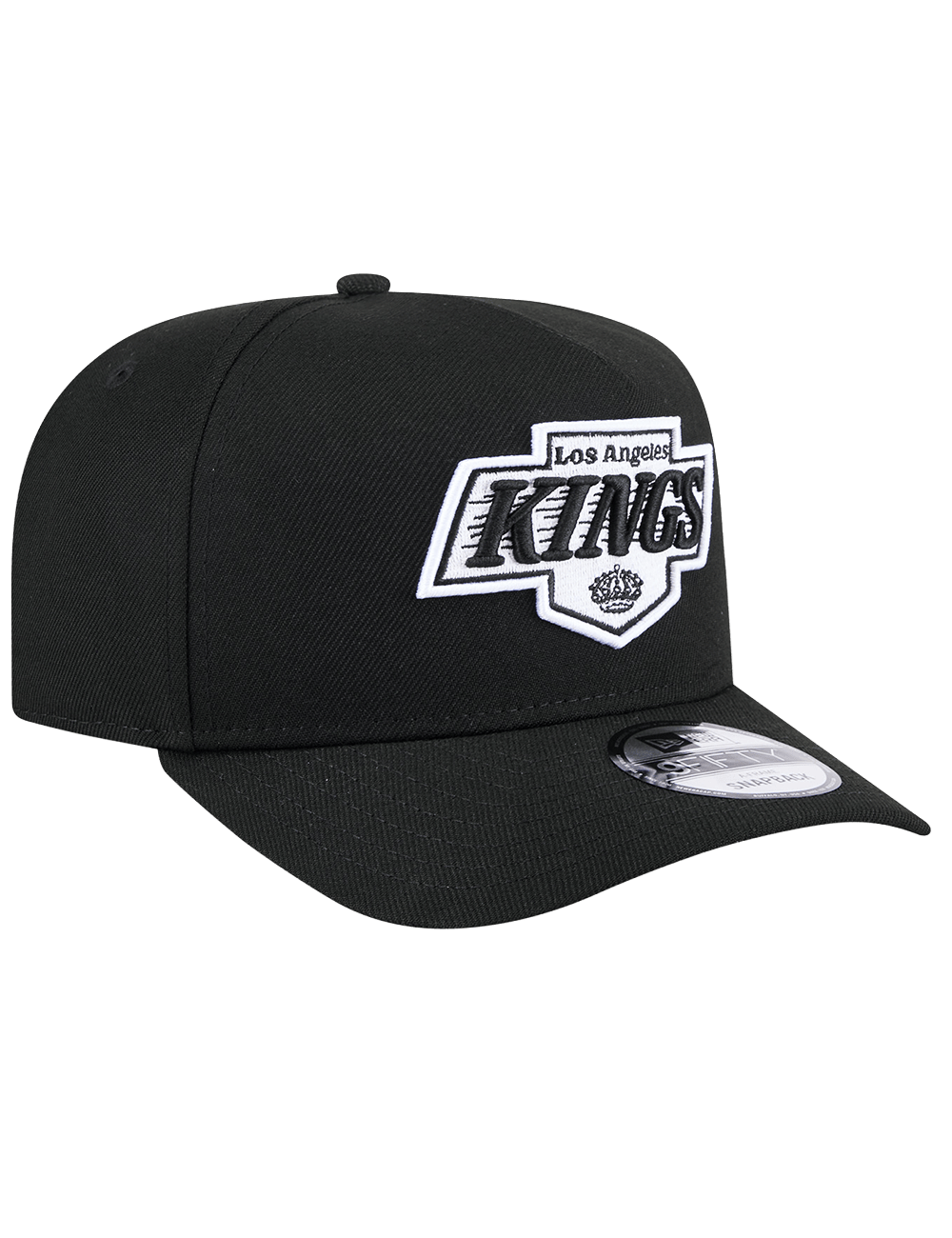 Los Angeles Kings New Era NHL Black White 9FIFTY Pre-Curved A-Frame Snapback Hat