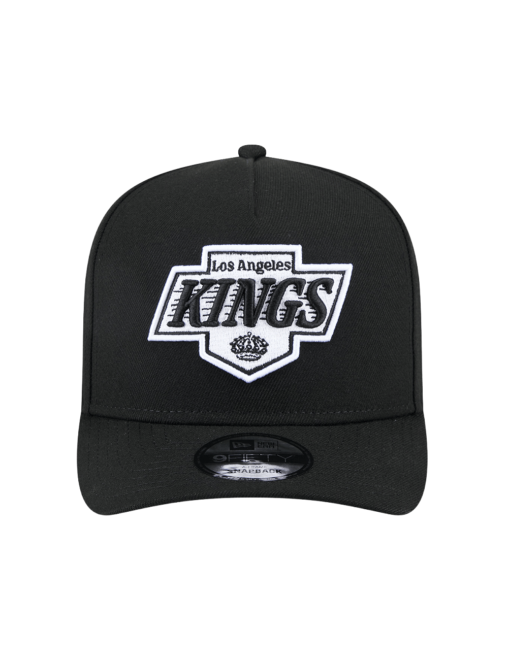 Los Angeles Kings New Era NHL Black White 9FIFTY Pre-Curved A-Frame Snapback Hat