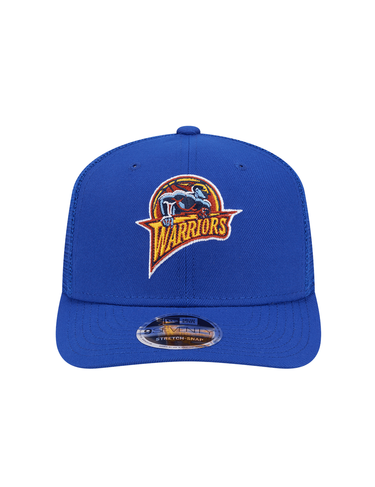 Golden State Warriors New Era NBA HWC 9SEVENTY Trucker Stretch Snapback Hat - Blue