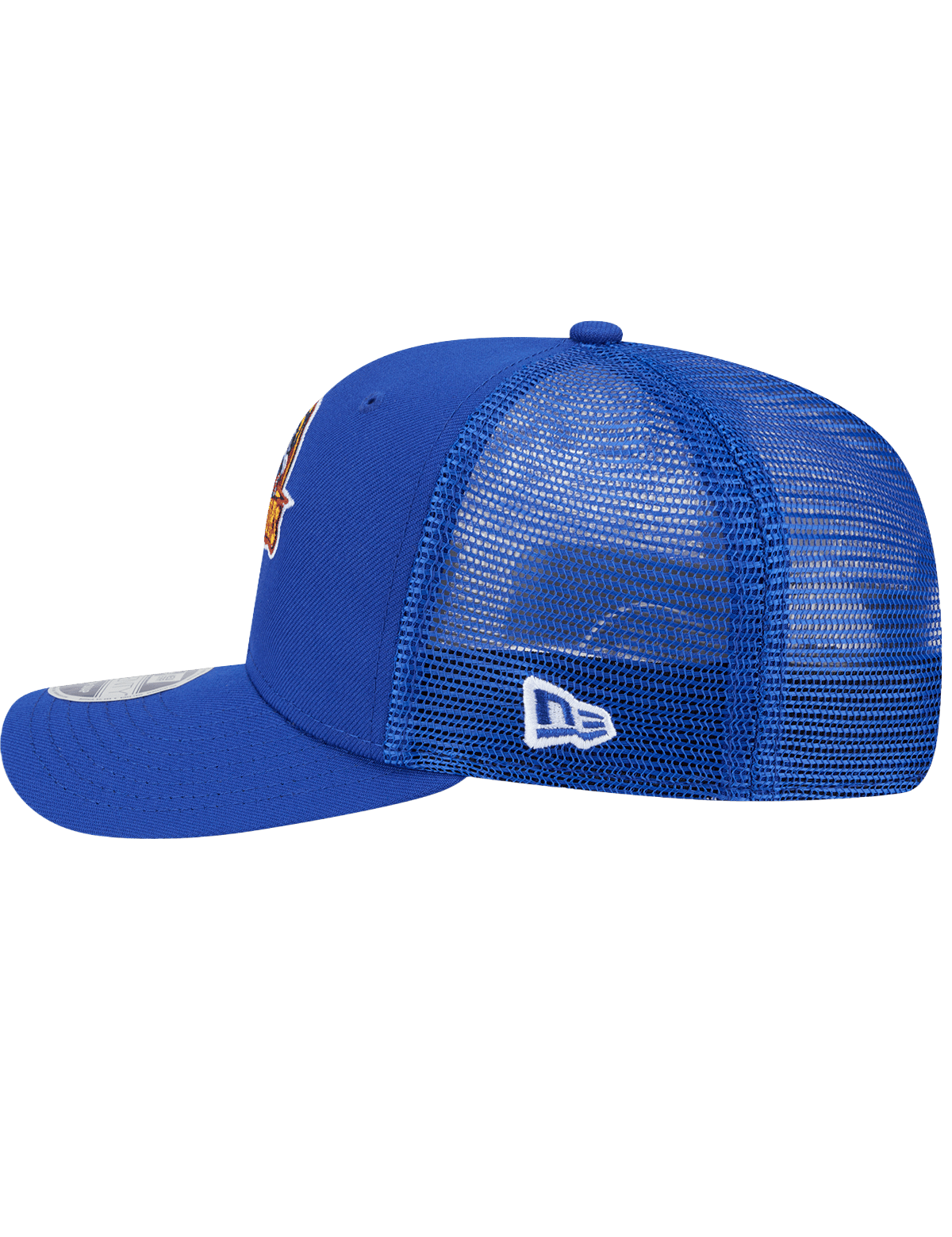 Golden State Warriors New Era NBA HWC 9SEVENTY Trucker Stretch Snapback Hat - Blue