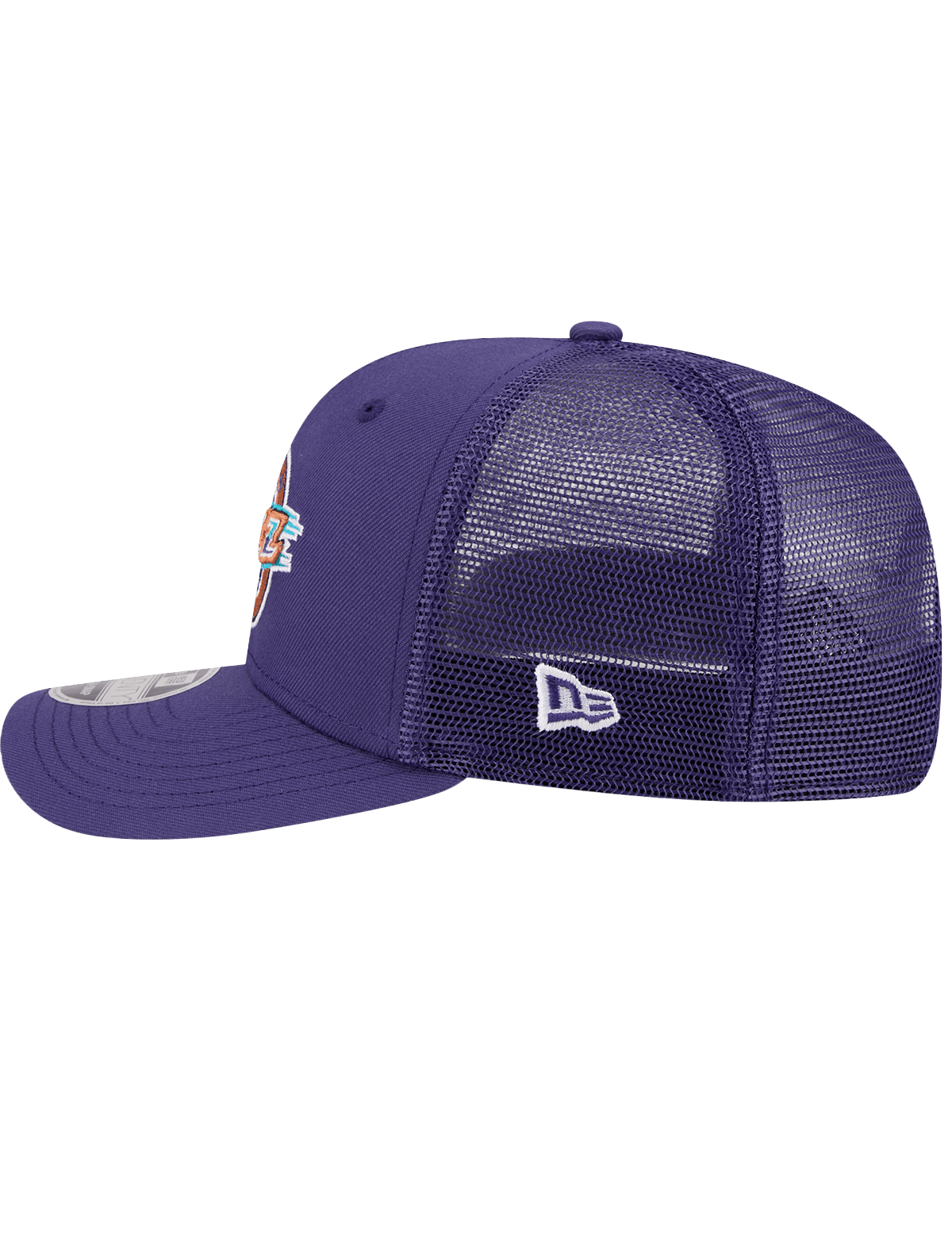 Utah Jazz New Era NBA HWC 9SEVENTY Trucker Stretch Snapback Hat - Purple