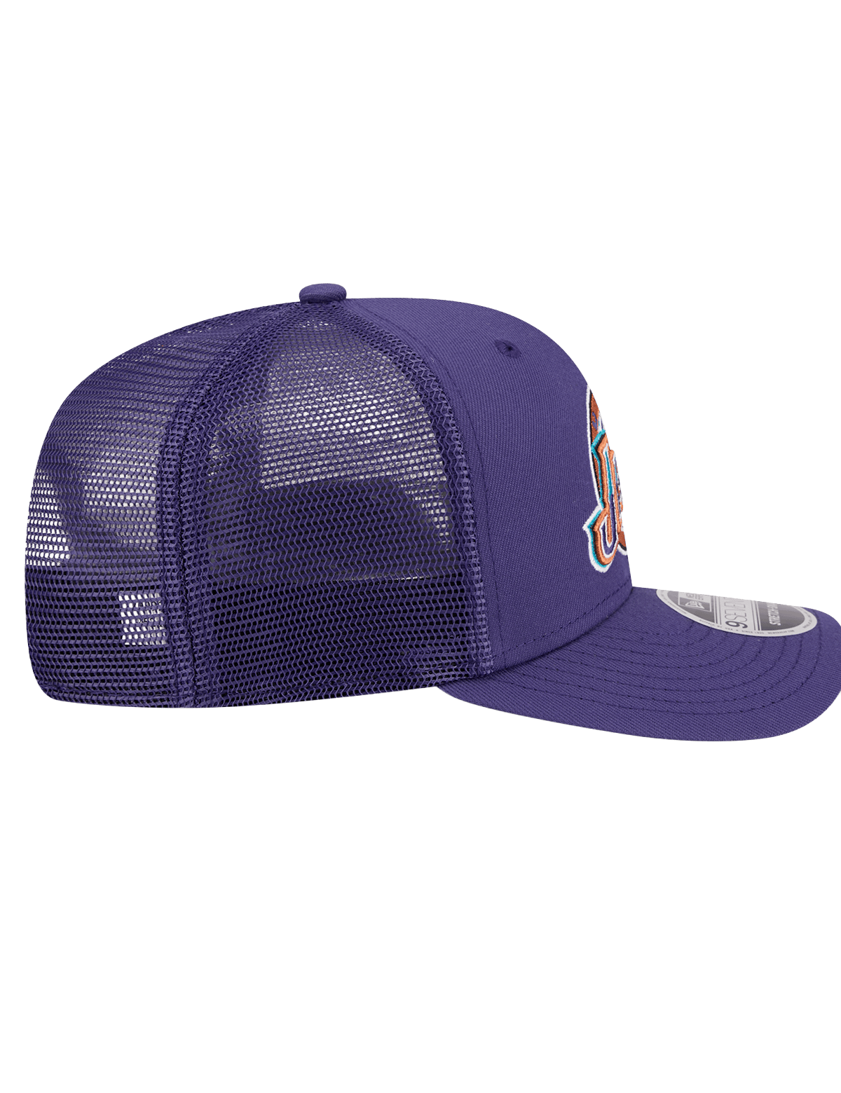 Utah Jazz New Era NBA HWC 9SEVENTY Trucker Stretch Snapback Hat - Purple