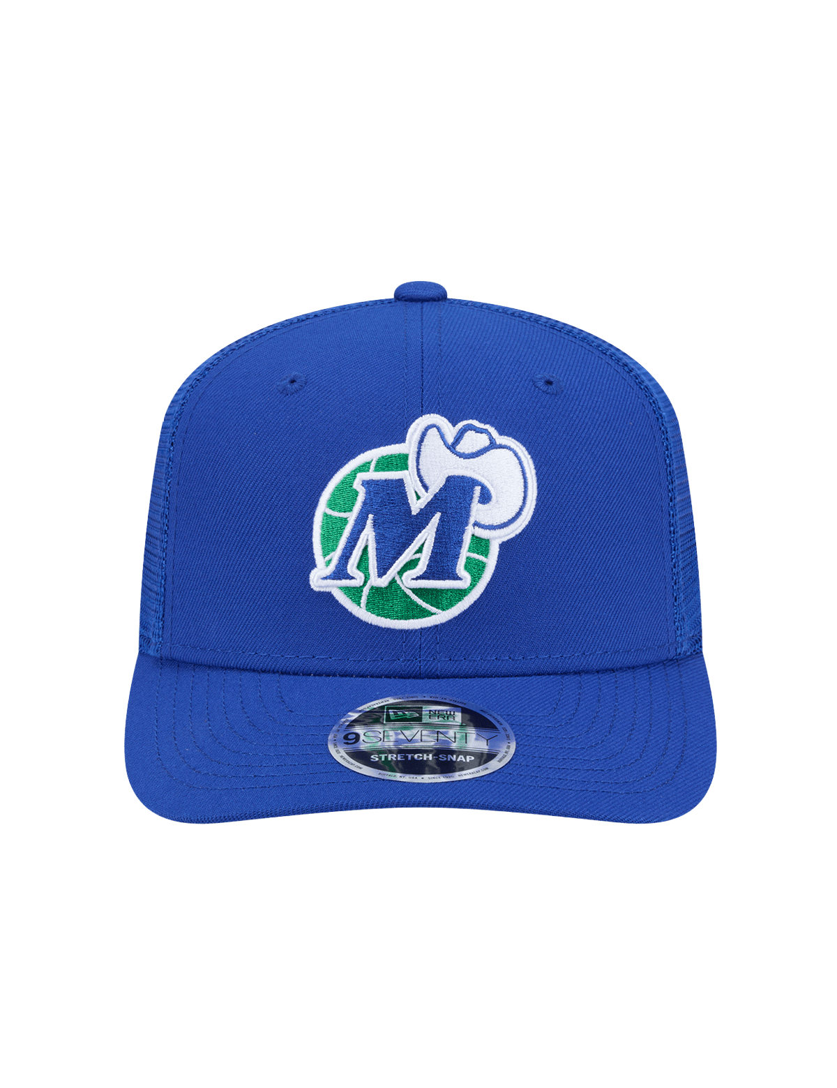 Dallas Mavericks New Era NBA HWC 9SEVENTY Trucker Stretch Snapback Hat - Blue
