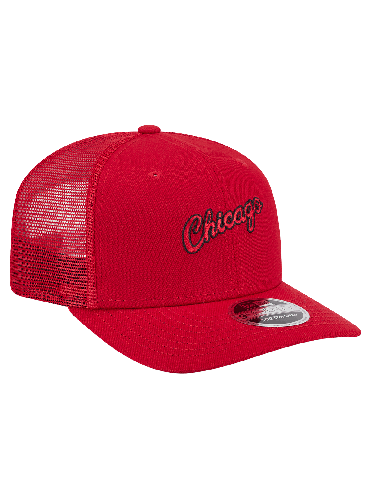 Chicago Bulls New Era NBA HWC 9SEVENTY Trucker Stretch Snapback Hat - Red