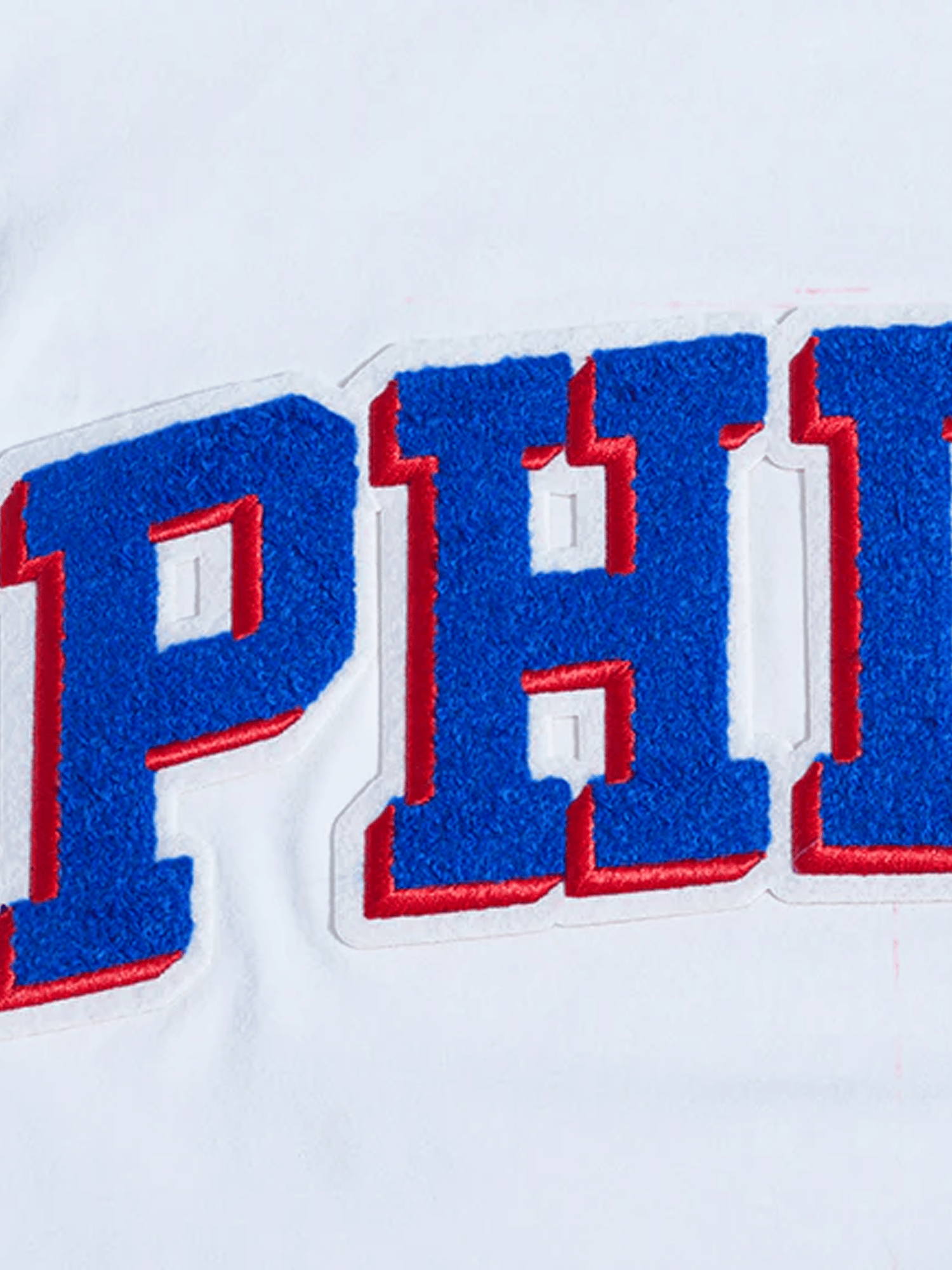 Philadelphia 76ers Pro Standard NBA Team Chenille Flex T-Shirt - White