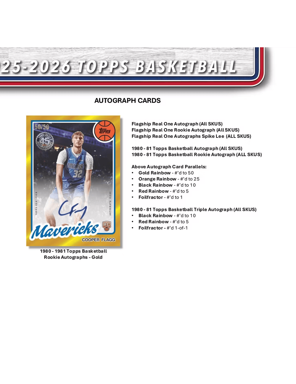 2025-26 Topps NBA Basketball Flagship Trading Card Mega Box
