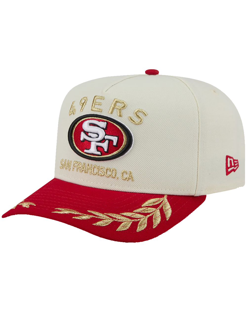 San Francisco 49ers New Era NFL 25 Draft Pre-Curved 9FIFTY A-Frame Snapback Hat - Chrome
