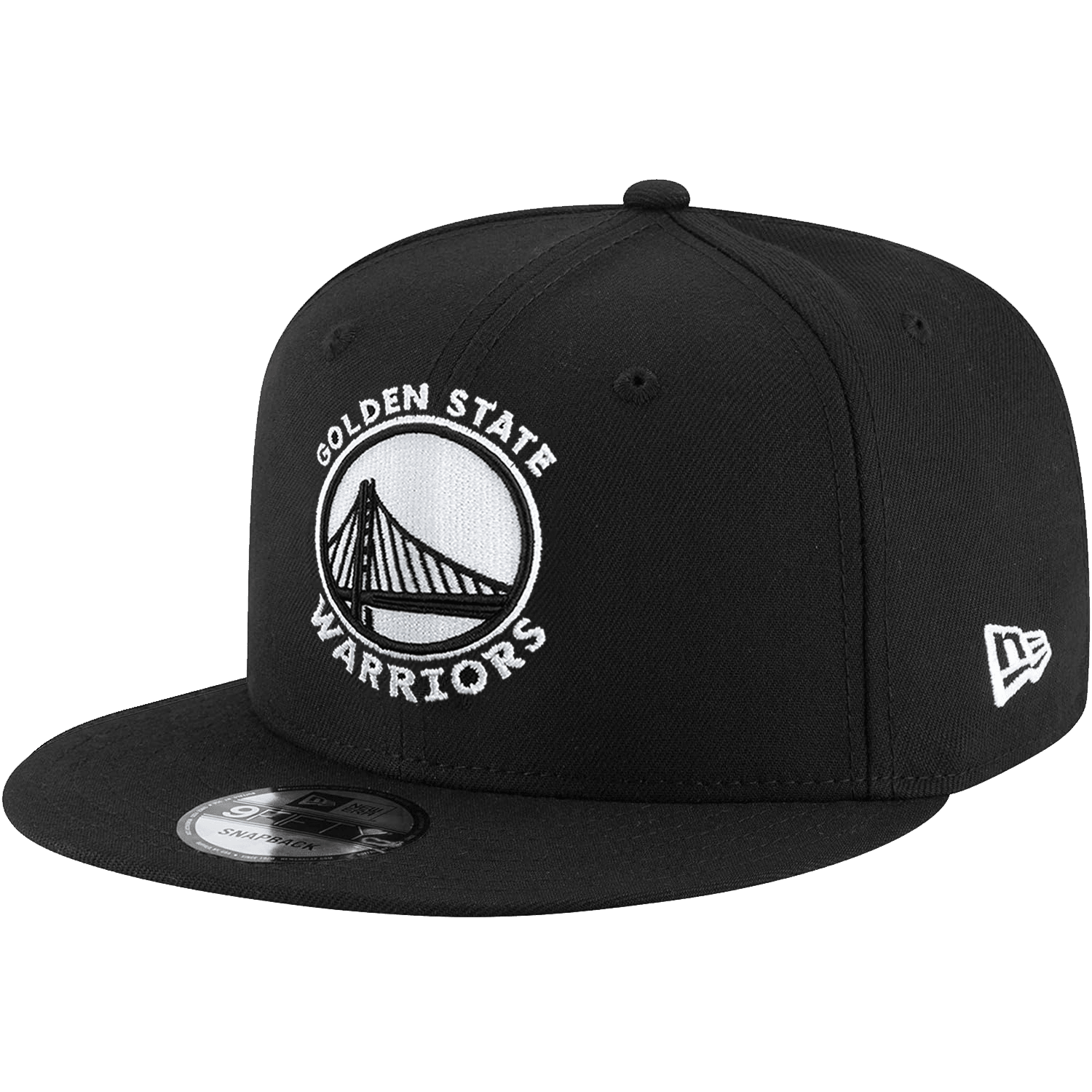 Golden State Warriors New Era NBA Black & White 9FIFTY Snapback Hat