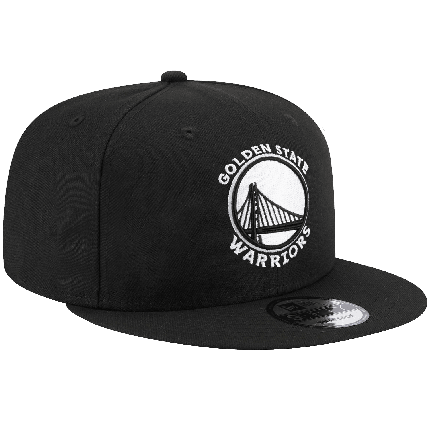 Golden State Warriors New Era NBA Black & White 9FIFTY Snapback Hat