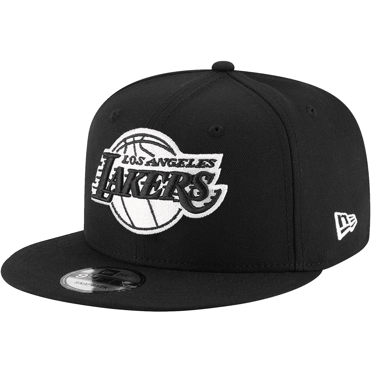 Los Angeles Lakers New Era NBA Black & White 9FIFTY Snapback Hat