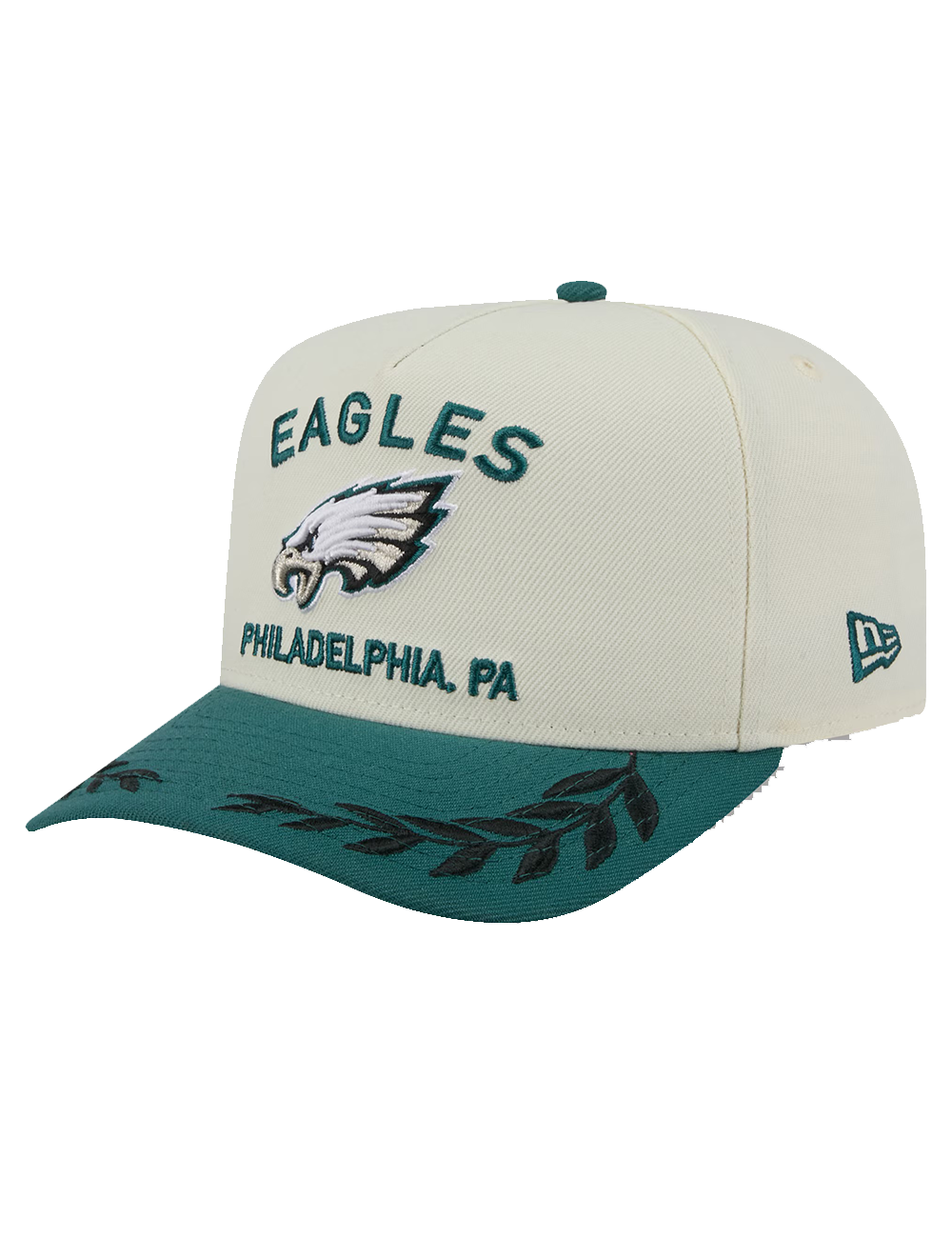 Philadelphia Eagles New Era NFL 25 Draft Pre-Curved 9FIFTY A-Frame Snapback Hat - Chrome