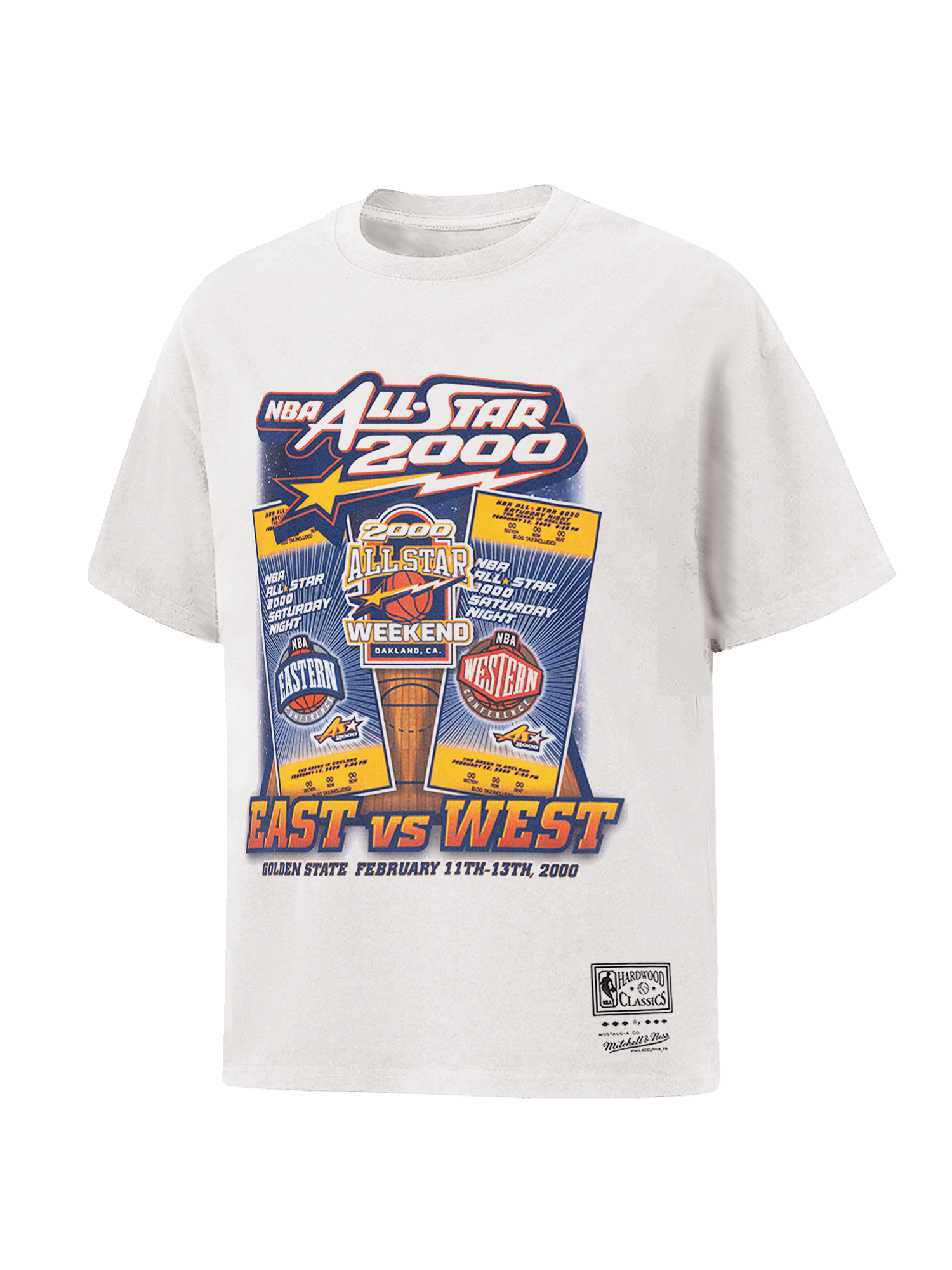 2000 NBA All-Star Event Mitchell & Ness NBA Vintage T-Shirt - Vintage White
