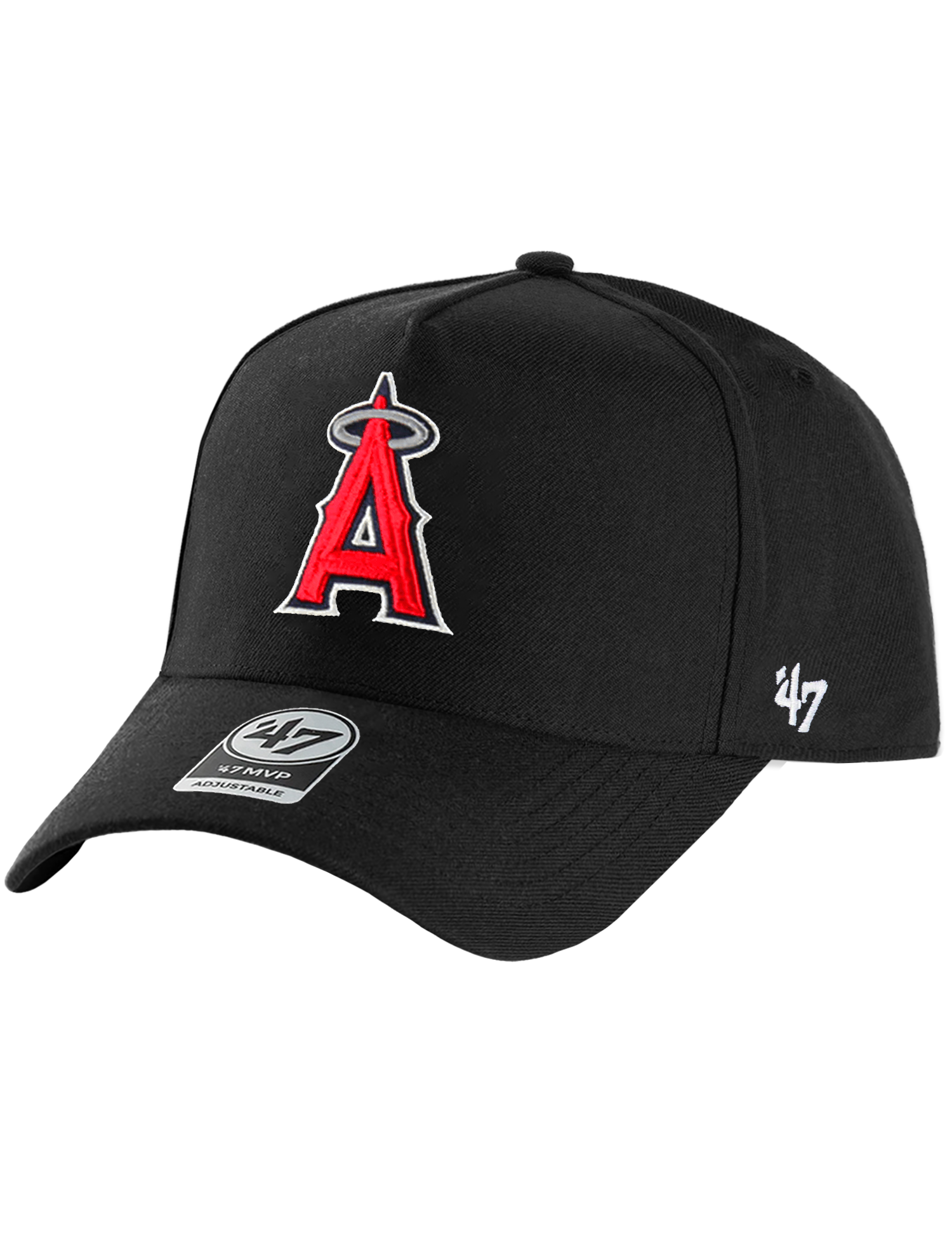 Los Angeles Angels '47 MLB Team MVP DT Snapback Hat - Black