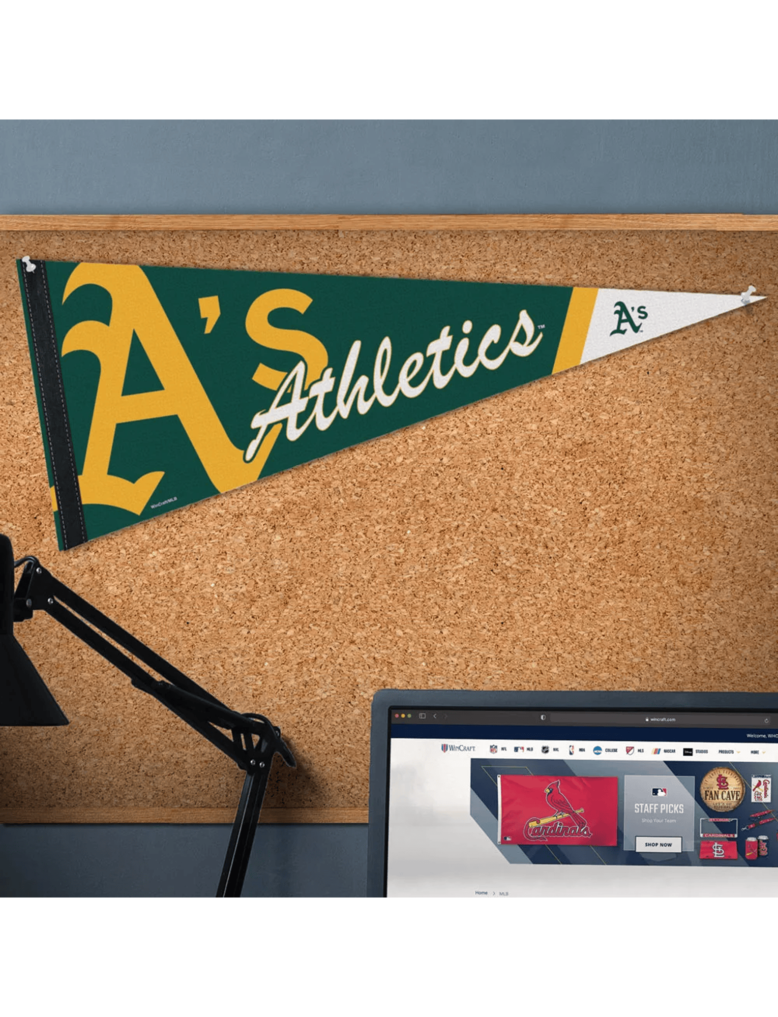 Athletics Wincraft MLB 12 x 30" Premium Felt Pennant