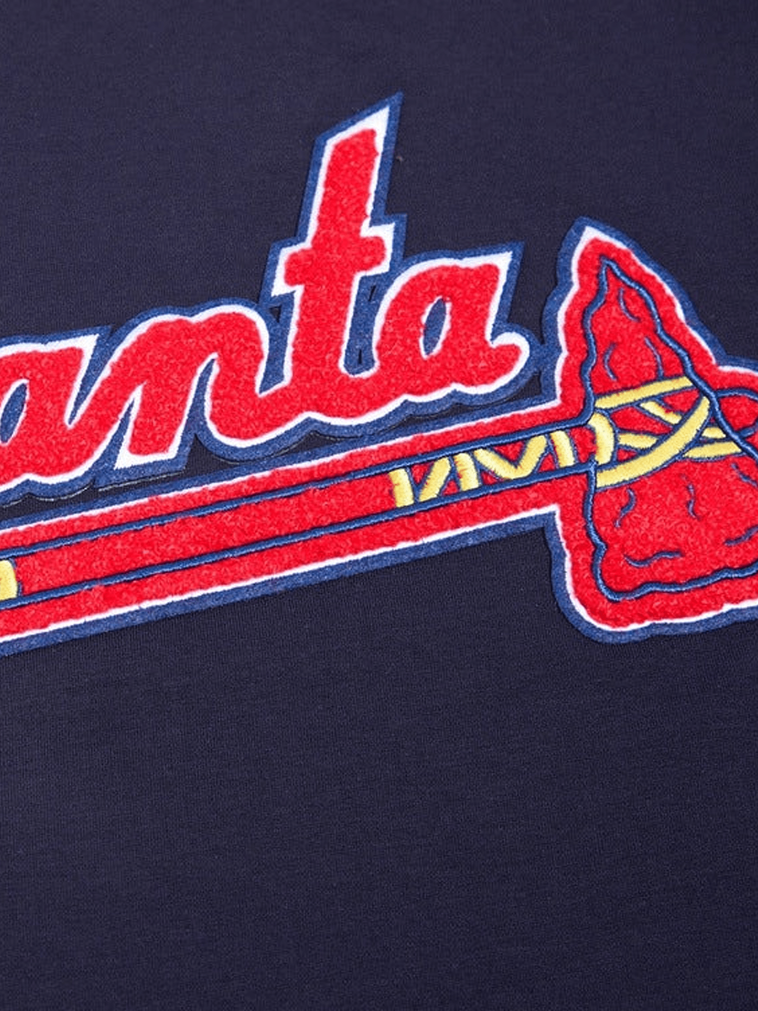 Atlanta Braves Pro Standard MLB Team Chenille Flex T-Shirt - Navy