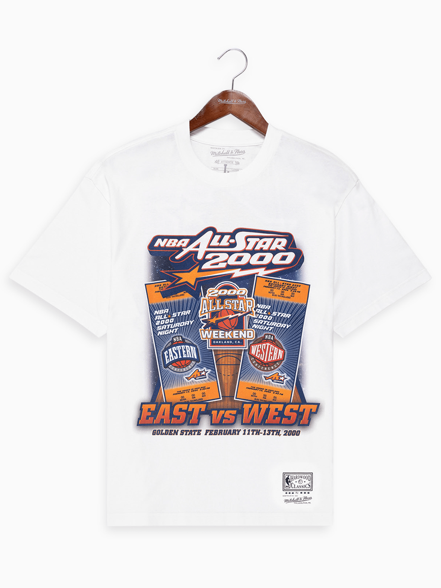 2000 NBA All-Star Event Mitchell & Ness NBA Vintage T-Shirt - Vintage White