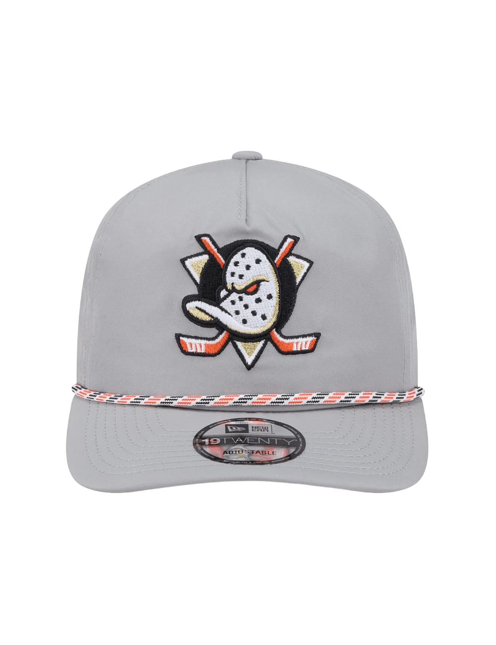 Anaheim Ducks New Era NHL Team Rope 19TWENTY Pre-Curved Snapback Hat - Grey