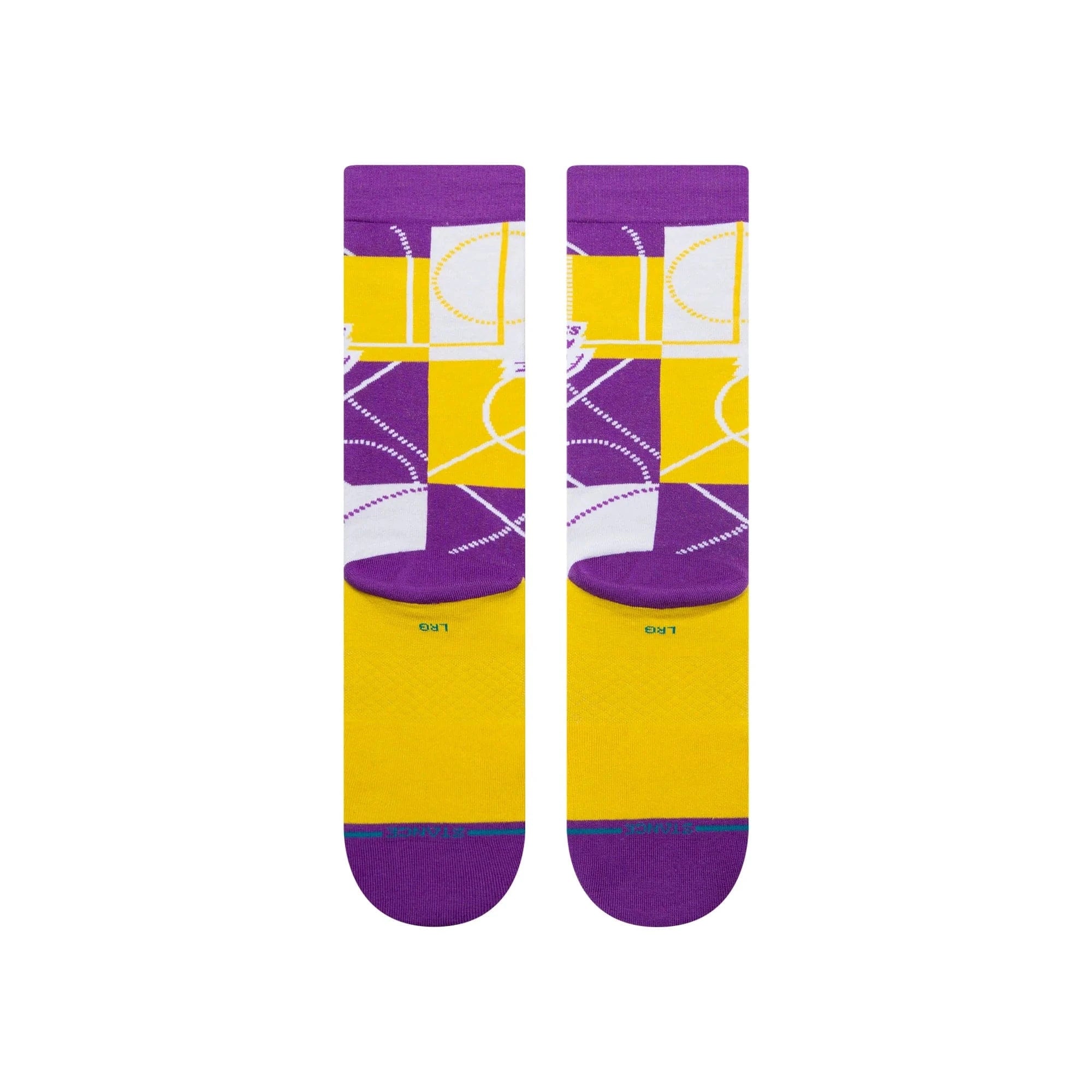 Los Angeles Lakers Stance NBA Zone Crew Socks - Purple
