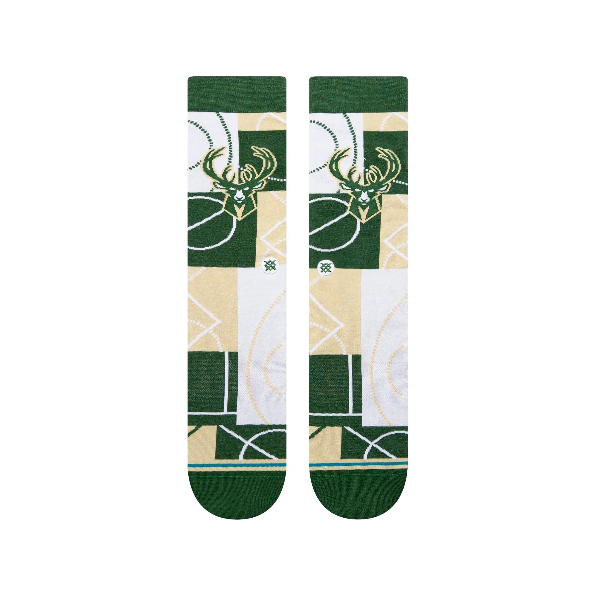 Milwaukee Bucks Stance NBA Zone Crew Socks - Green