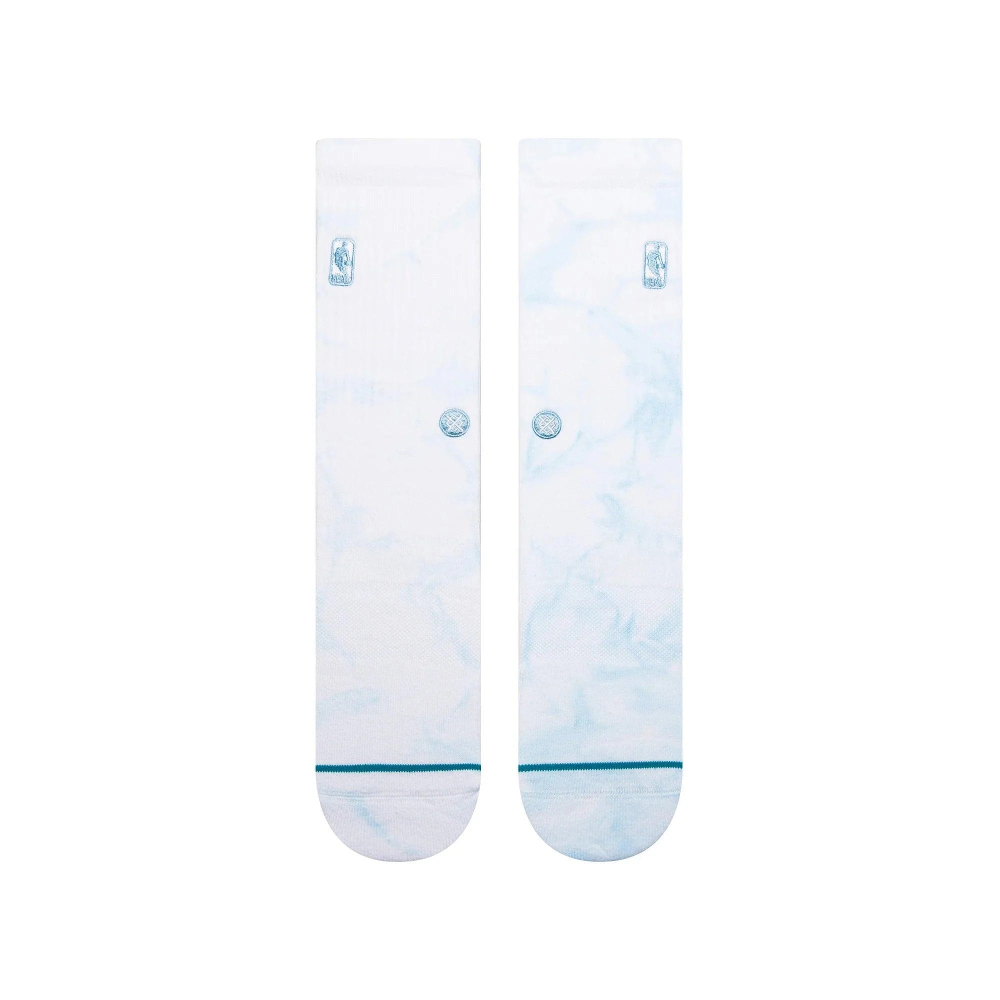 NBA Logoman Dye Stance NBA Crew Socks - White / Light Blue