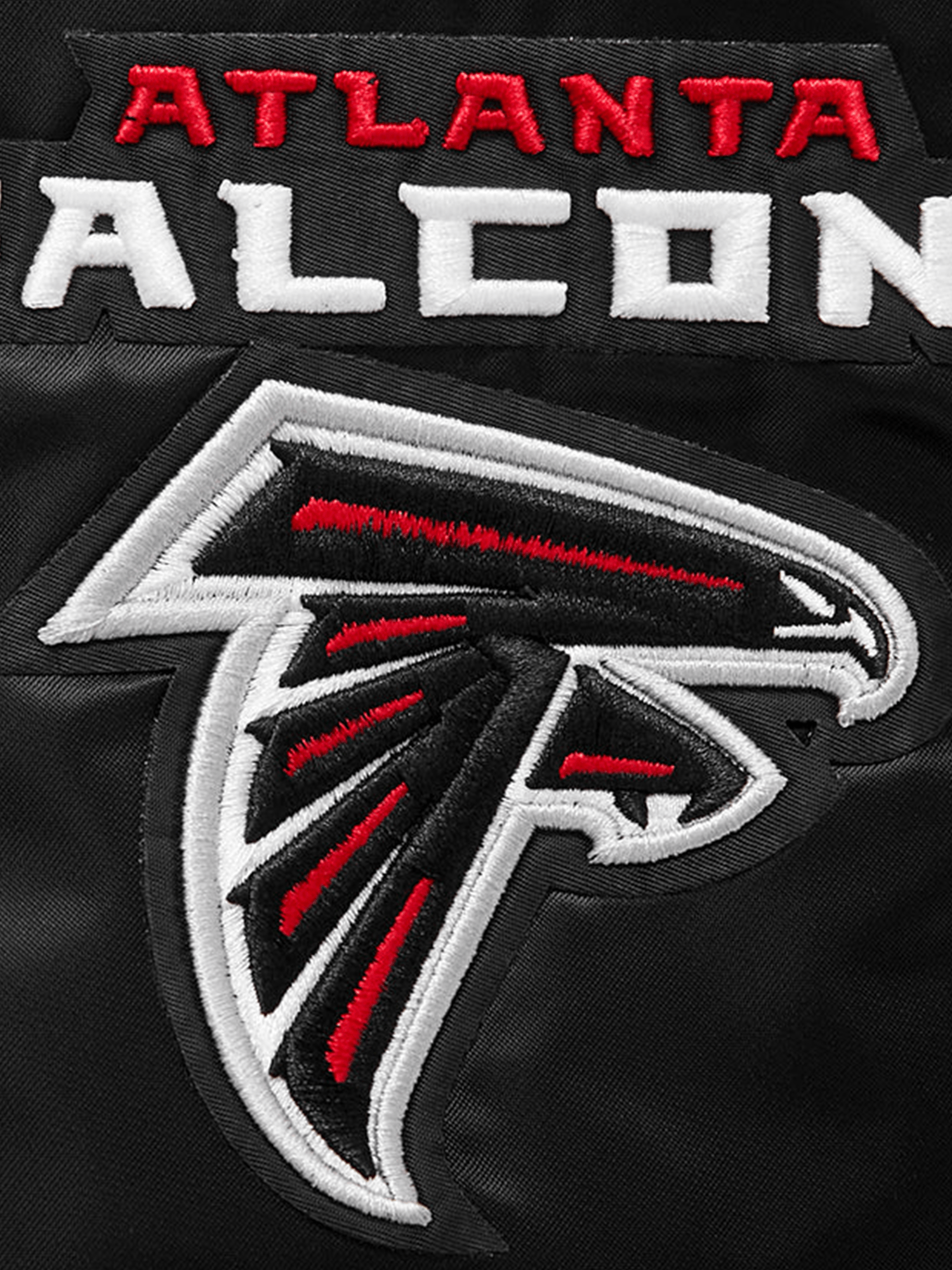 Atlanta Falcons Pro Standard NFL Team Classic Satin Button Jacket- Black