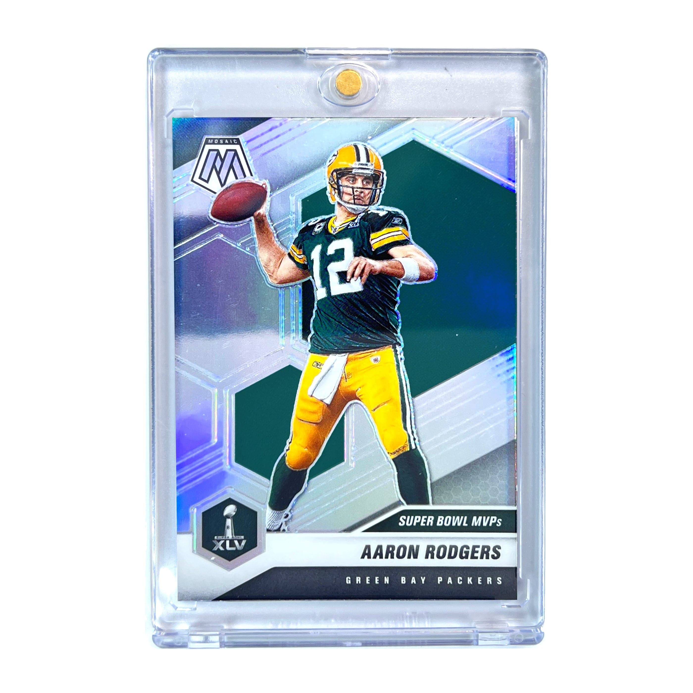Aaron Rodgers Green Bay Packers Panini NFL 21 Mosaic Silver Card