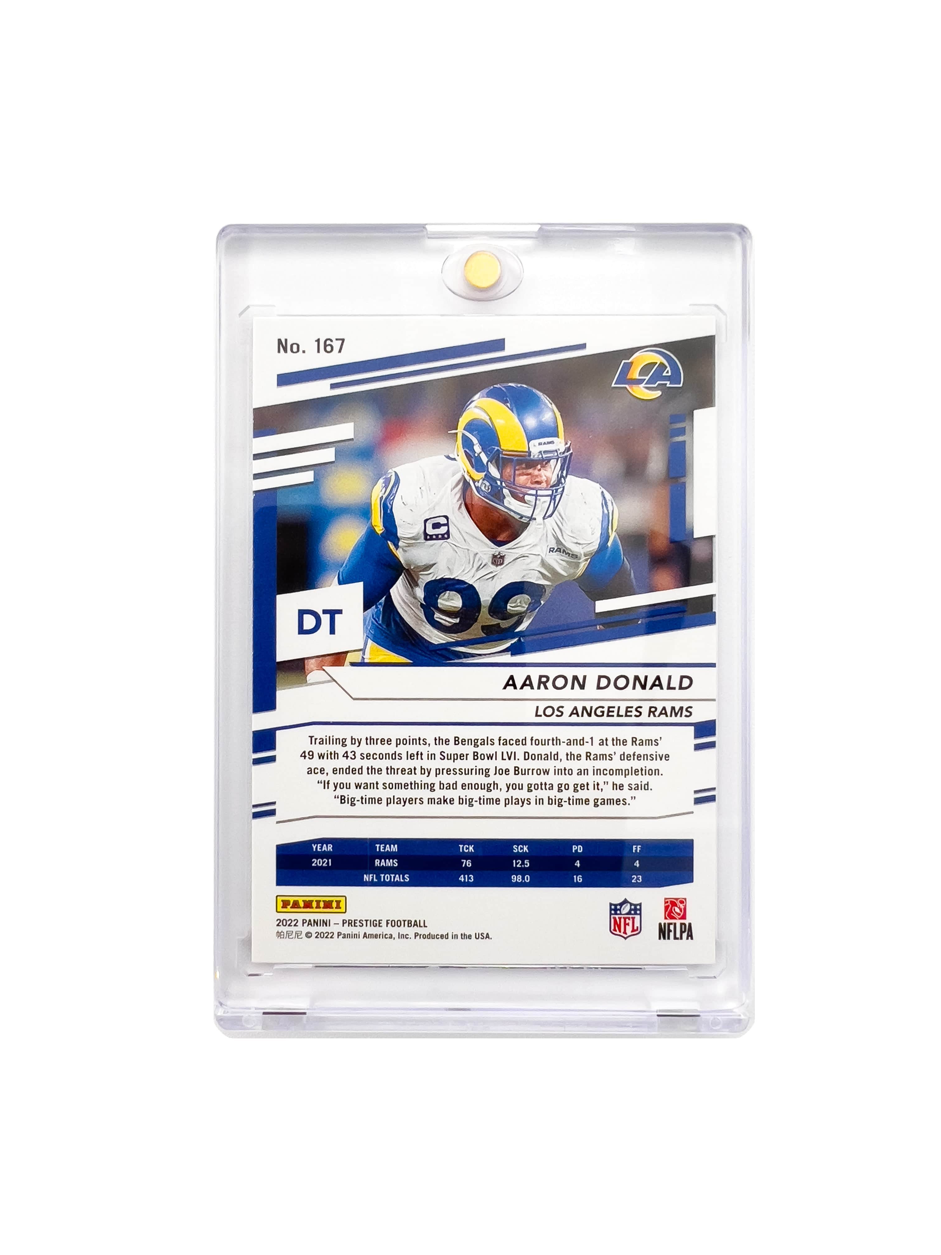 Aaron Donald Los Angeles Rams Panini NFL Prestige 22 Xtra Points Card