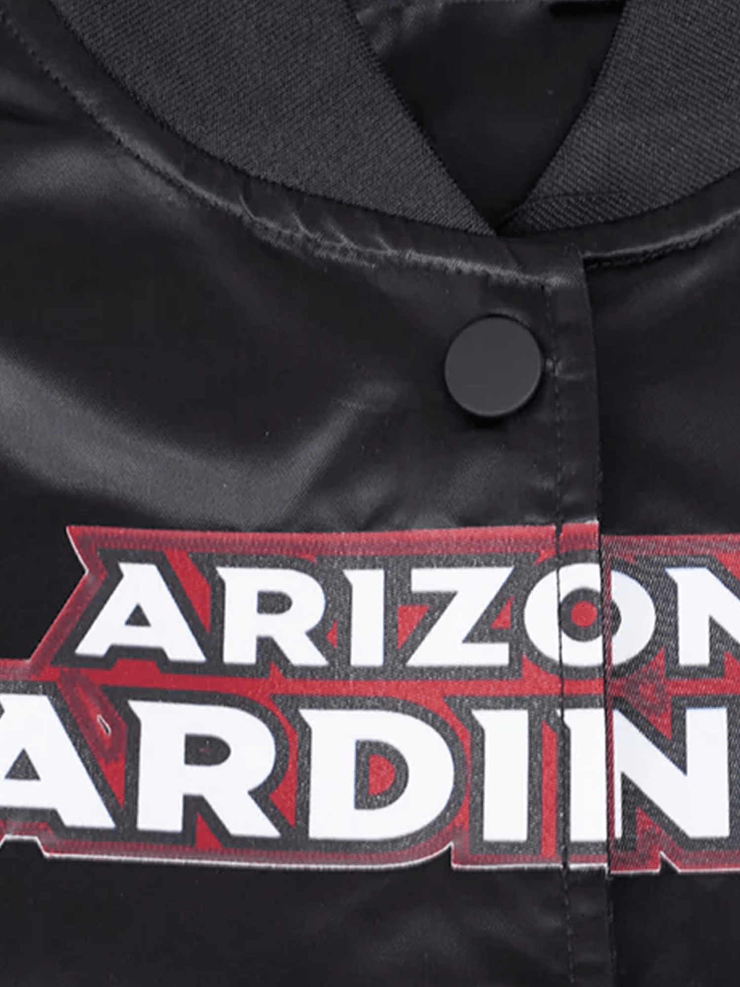 Arizona Cardinals Pro Standard NFL Team Classic Satin Button Jacket- Black