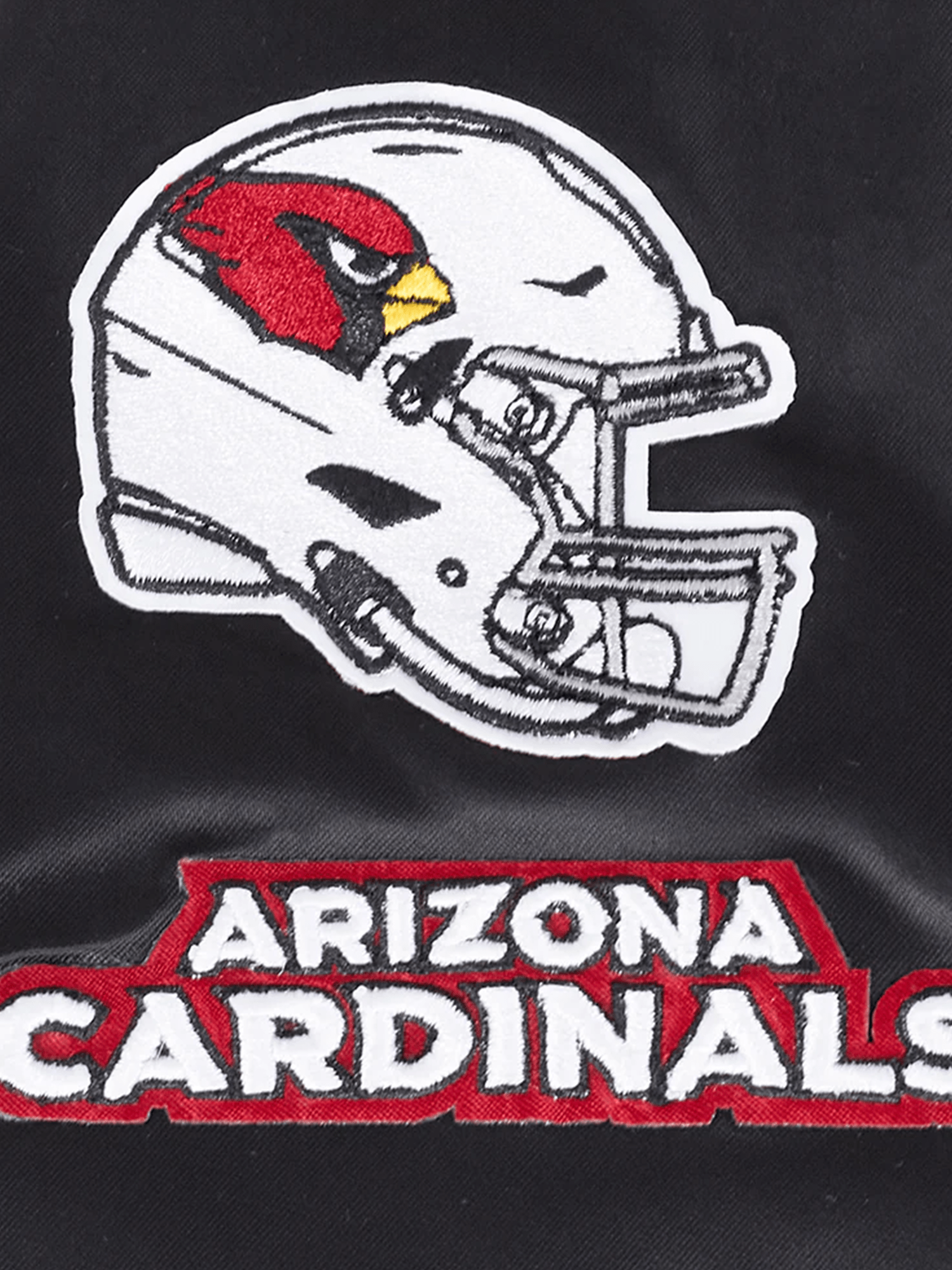 Arizona Cardinals Pro Standard NFL Team Classic Satin Button Jacket- Black