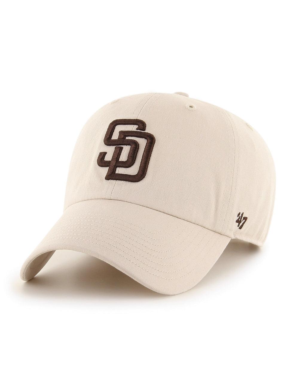 San Diego Padres '47 MLB Team Clean Up Strapback Hat - Bone