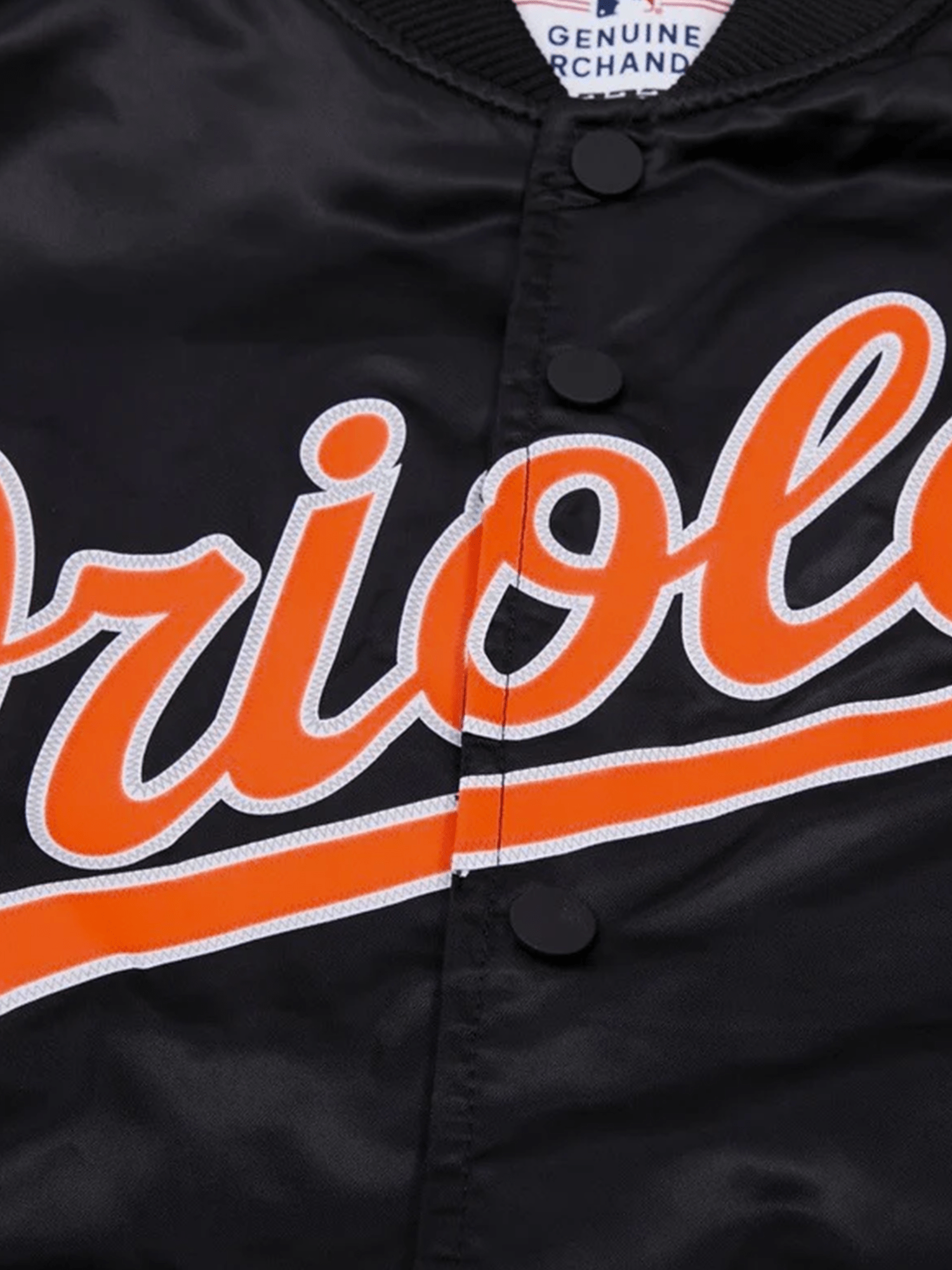 Baltimore Orioles Pro Standard MLB Team Classic Satin Button Jacket - Black