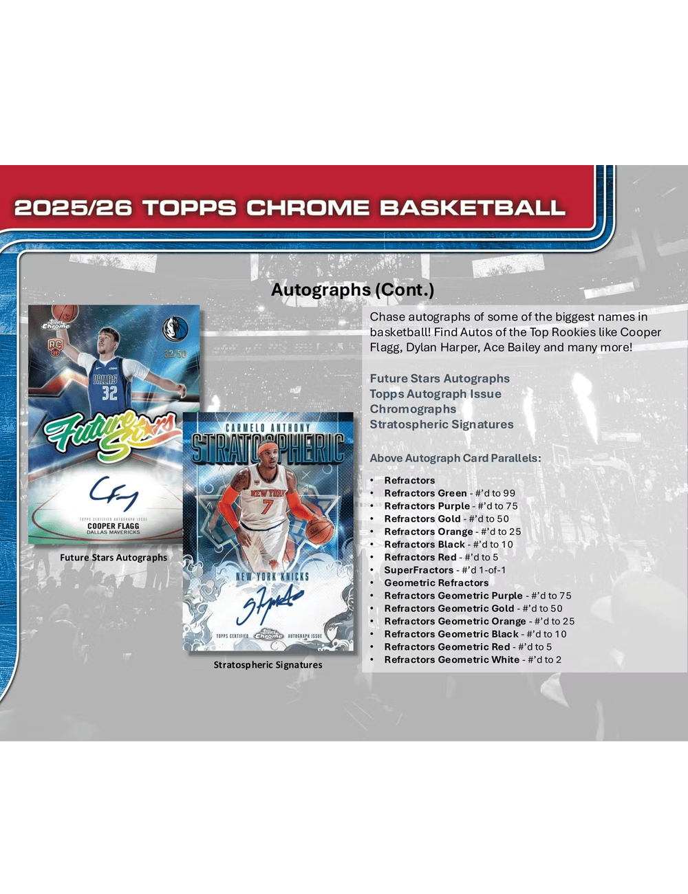 2025-26 Topps Chrome NBA Basketball Trading Card Mega Box