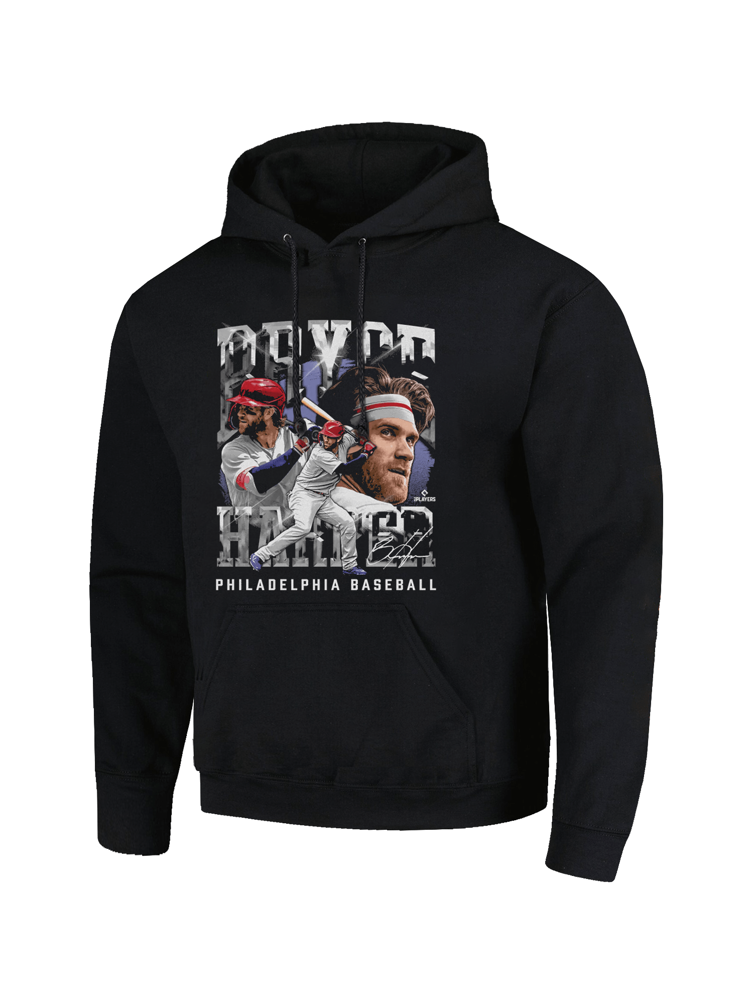 Bryce Harper Philadelphia Phillies 500 Level MLB Homage Hoodie Jumper - Black