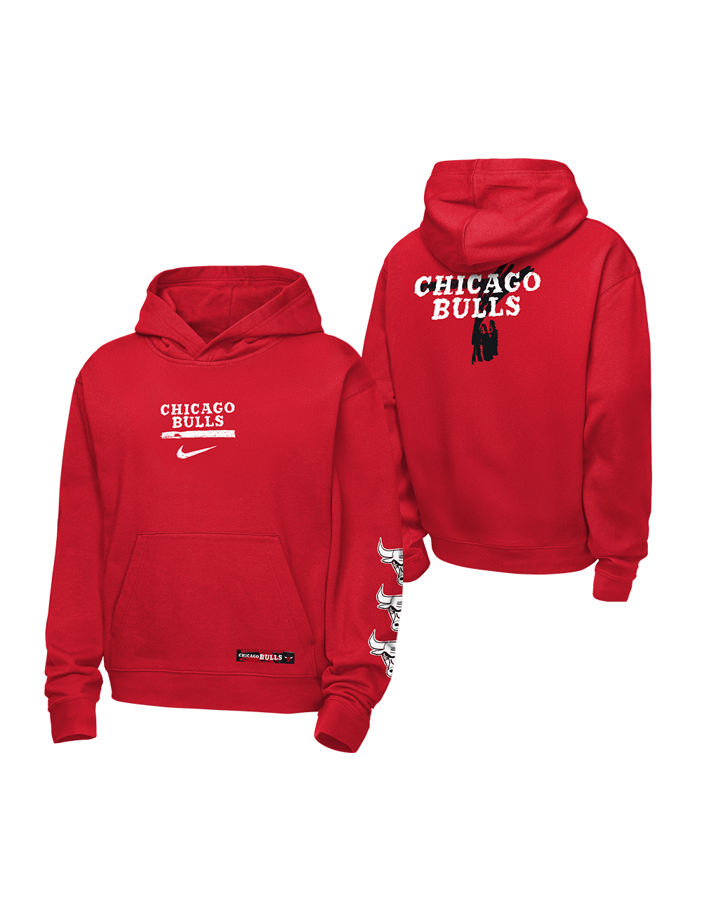 Youths Chicago Bulls Nike NBA Prime Courtside Hoodie Jumper - Red