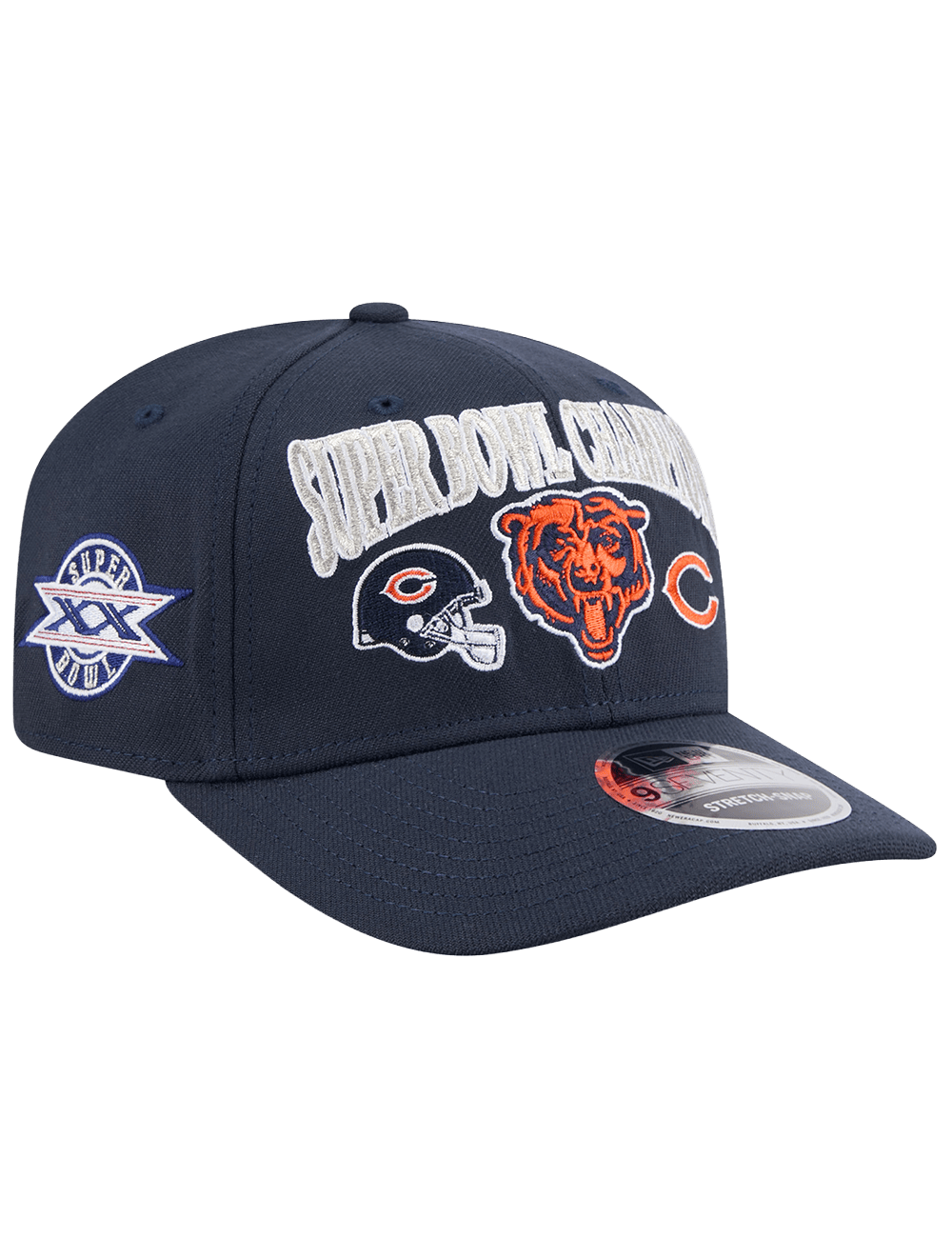 Chicago Bears New Era NFL Champs History 9SEVENTY Stretch Snapback Hat