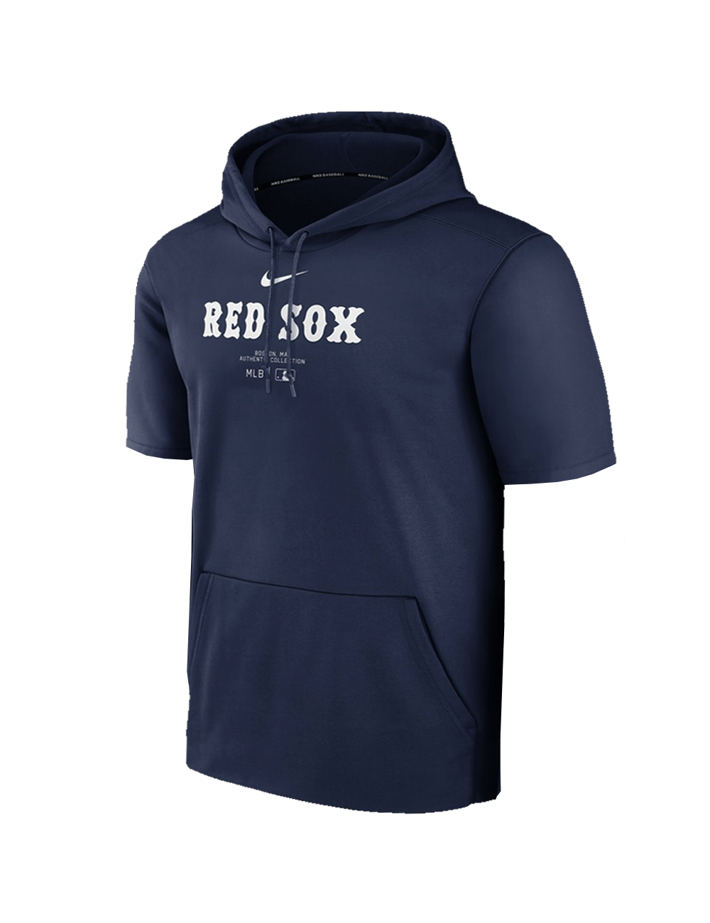 Boston Red Sox Nike MLB AC Performance Short Sleeve Hoodie Jumper - Navy