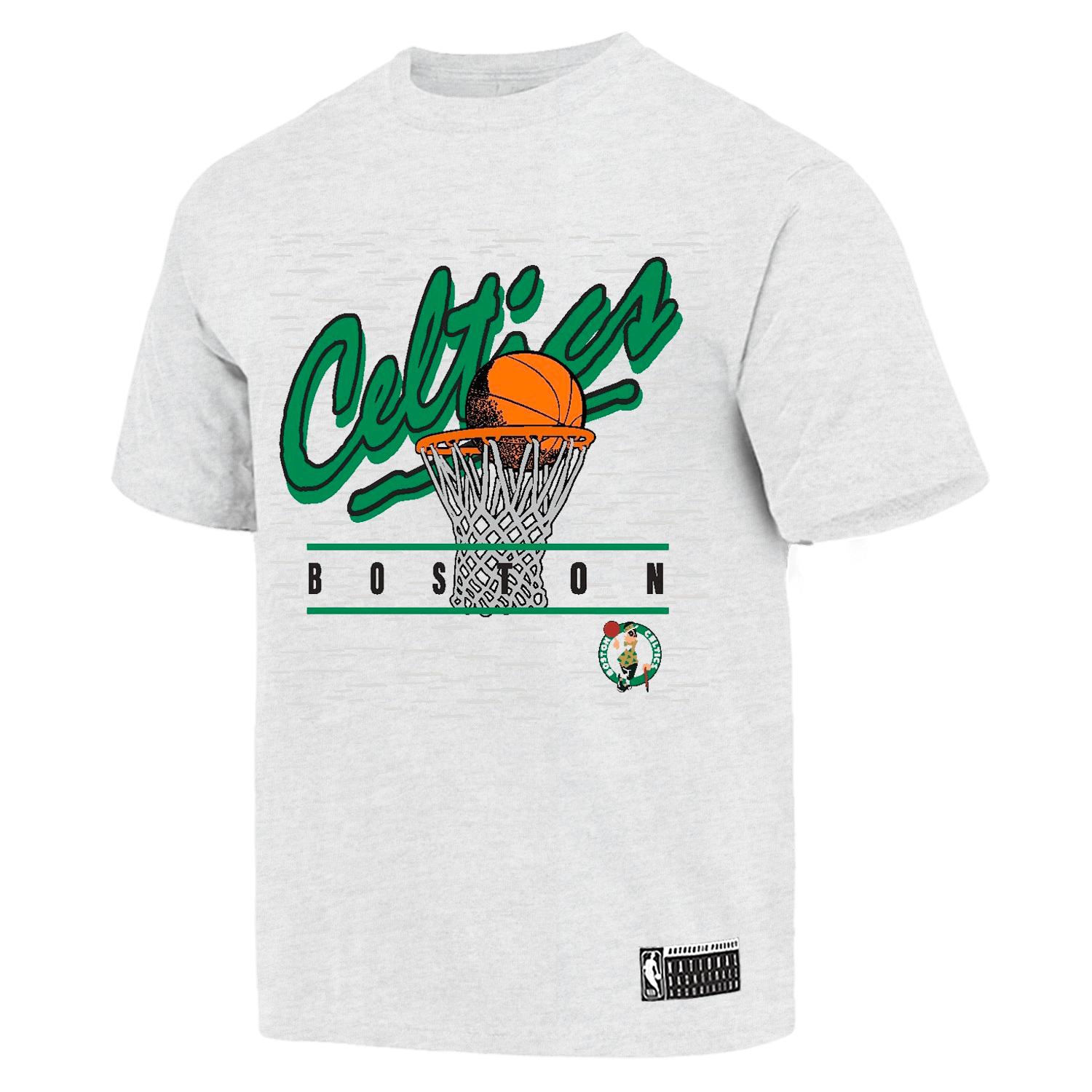 Boston Celtics NBA Essentials Hamilton Vintage T-Shirt - Silver Marle